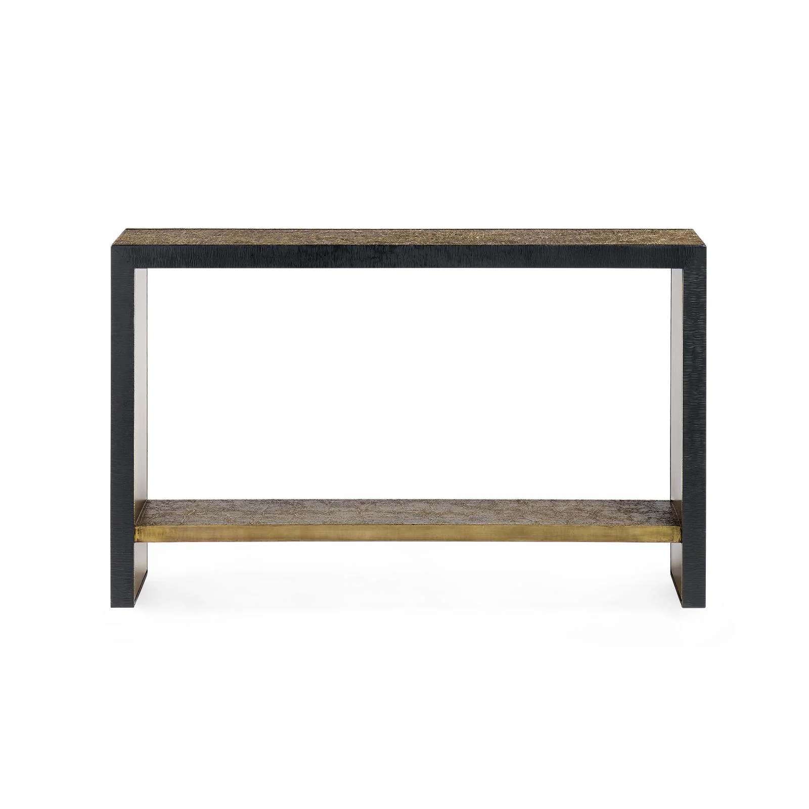 Villa & House Antique Brass And Dark Bronze Odeon Console - Image 5