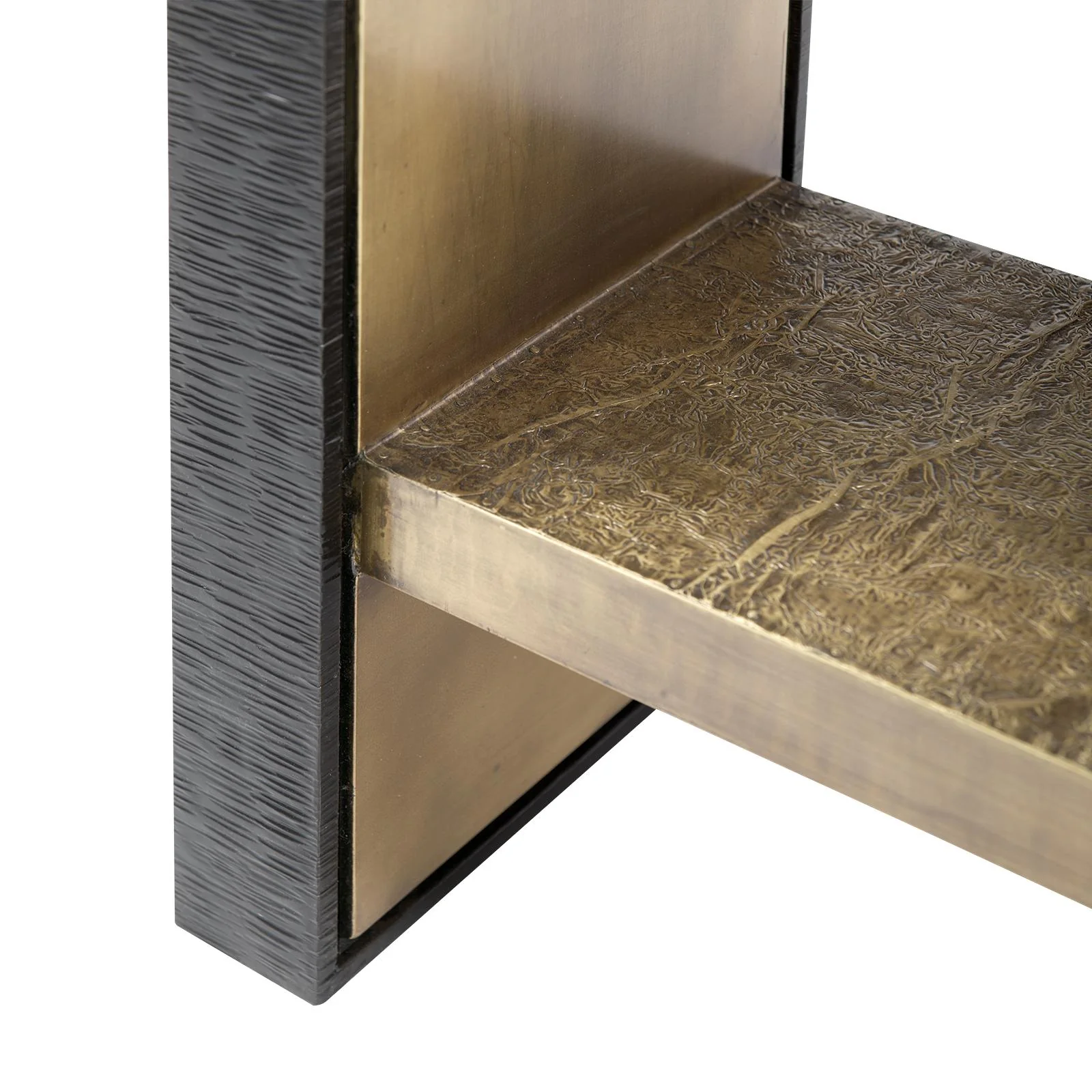 Villa & House Antique Brass And Dark Bronze Odeon Side Table - Image 4