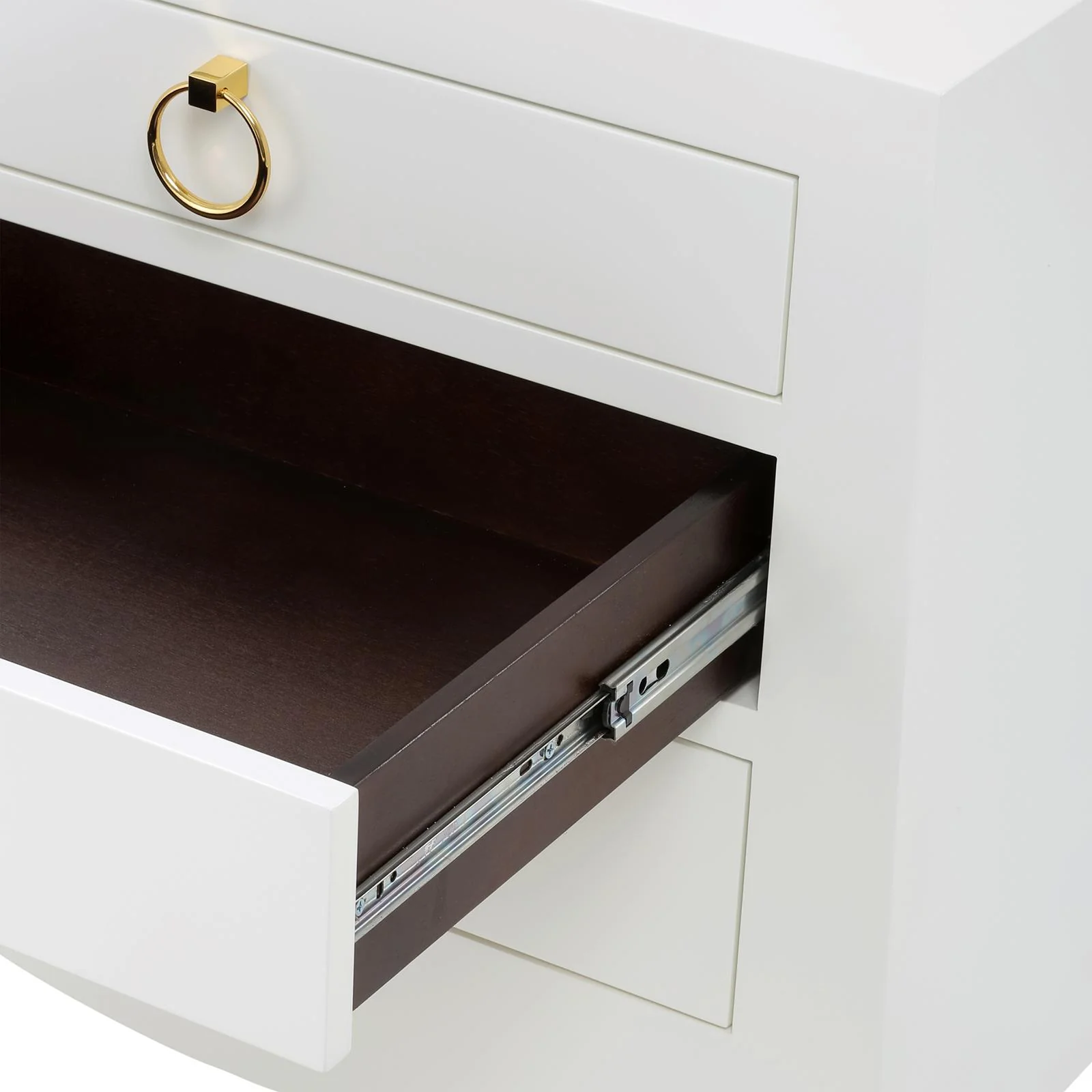 Villa & House Chiffon White Jacqui 3-Drawer Side Table - Image 13