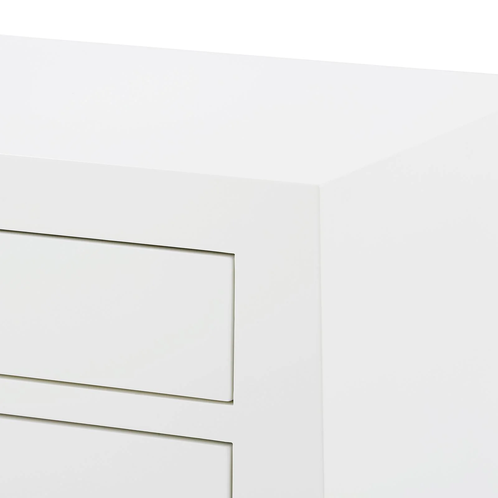 Villa & House Chiffon White Jacqui 3-Drawer Side Table - Image 2
