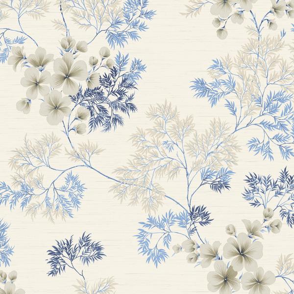 Winfield Thybony Flora Indigo Wallpaper