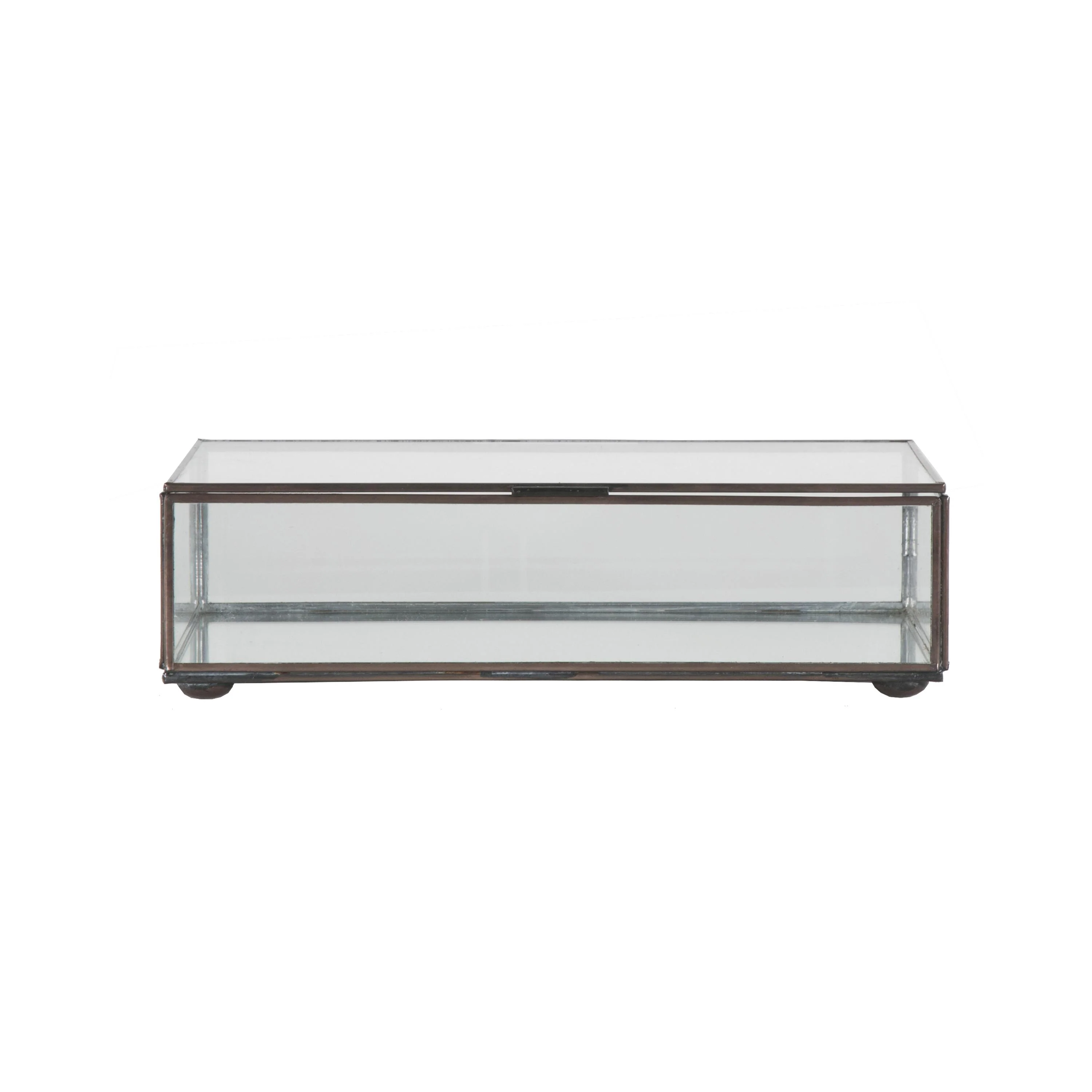 Worlds Away Small Rectangular Box With Clear Glass