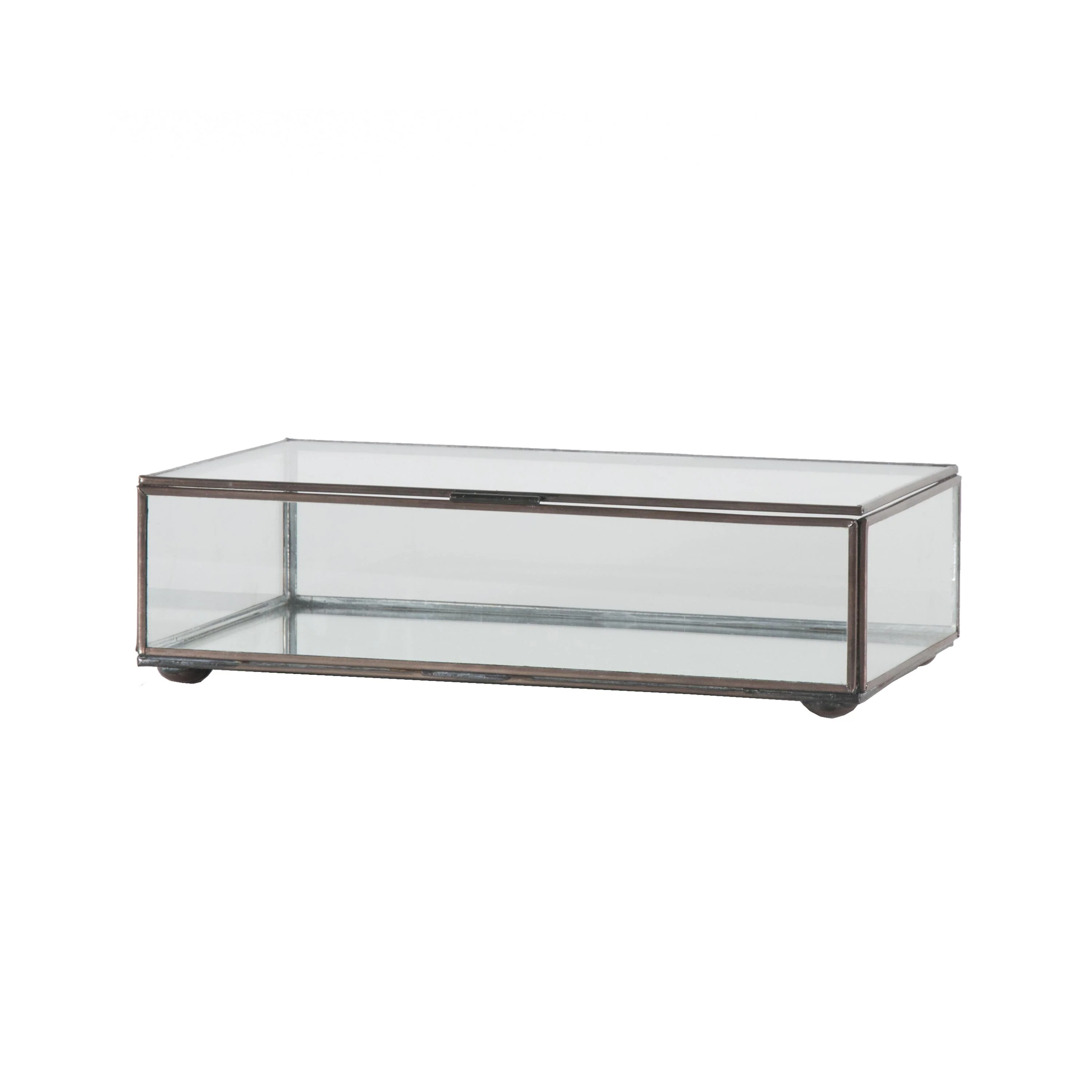Worlds Away Small Rectangular Box With Clear Glass - Image 2