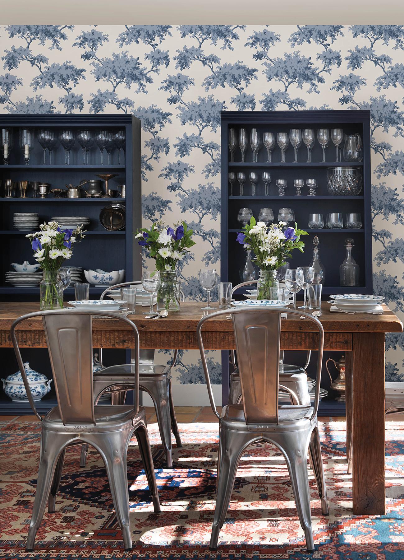 York Alder Denim Peel & Stick Wallpaper - Image 3