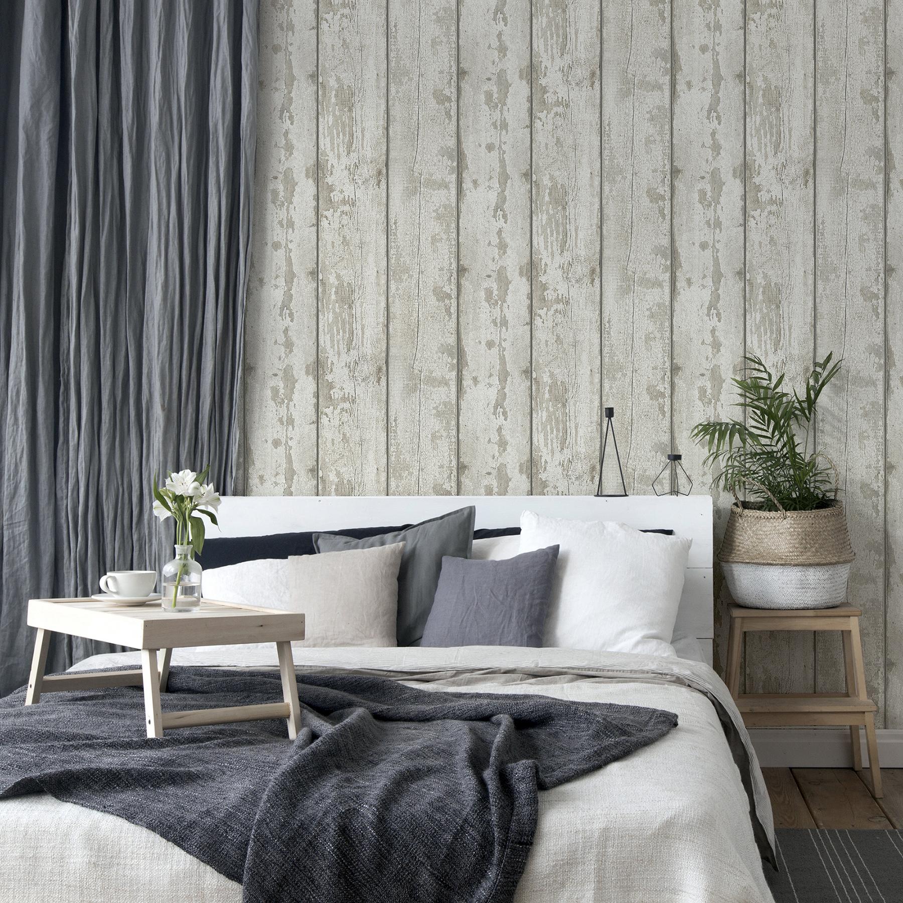 York Ambrose Cream Wood Plank Wallpaper - Image 2