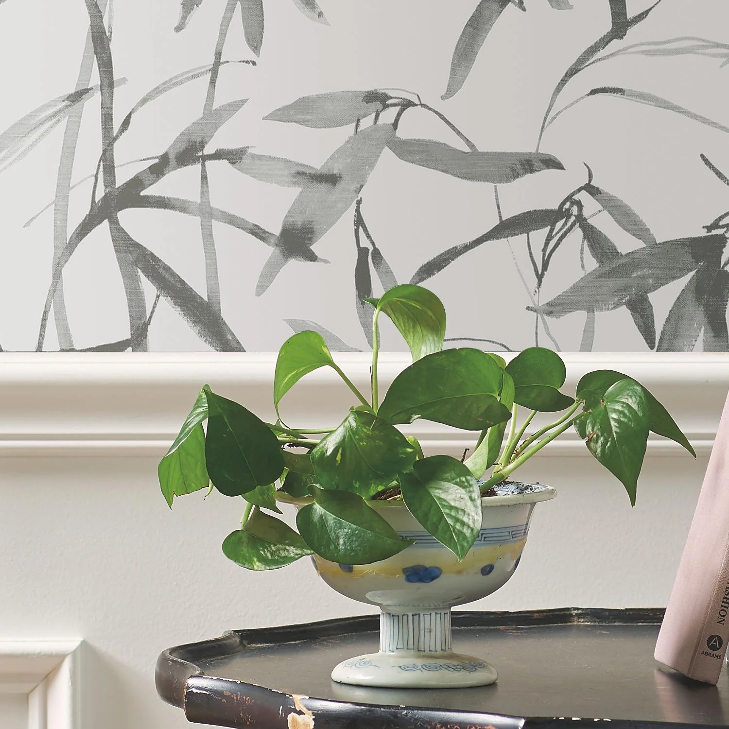 York Bamboo Ink Cream & Grey Wallpaper - Image 2