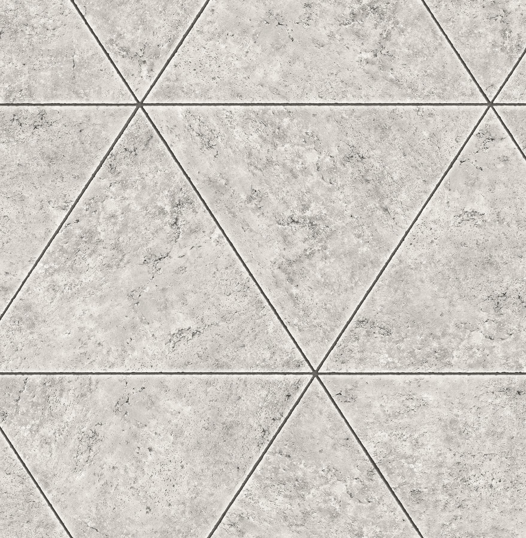York Benson Grey Marble Triangle Wallpaper