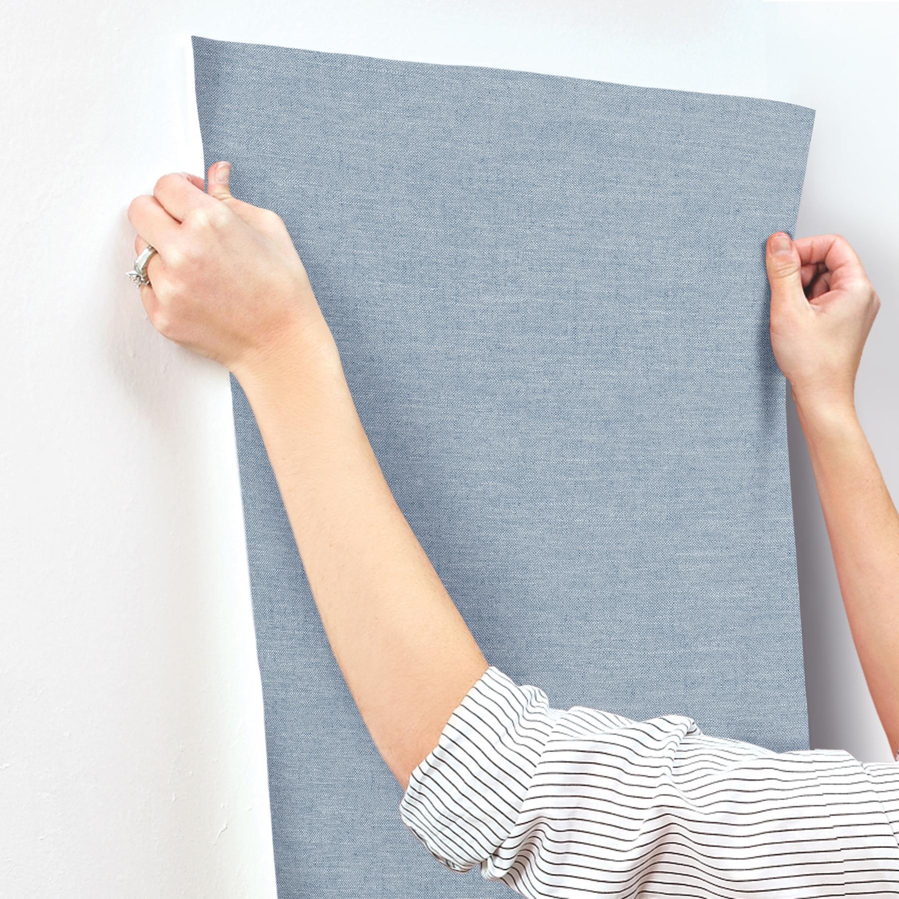 York Chambray Denim Fabric Weave Wallpaper - Image 4