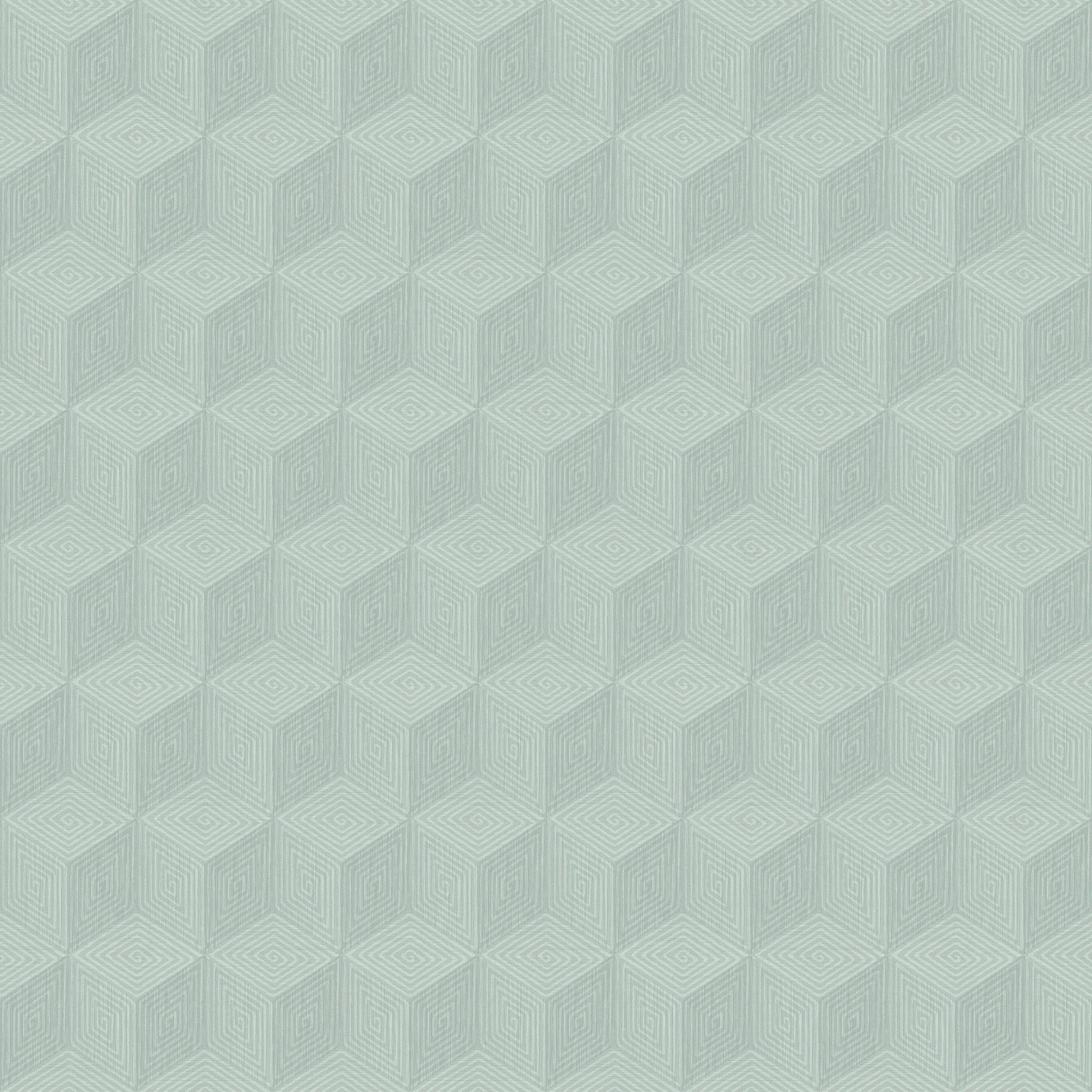 York Claremont Seafoam Geometric Wallpaper