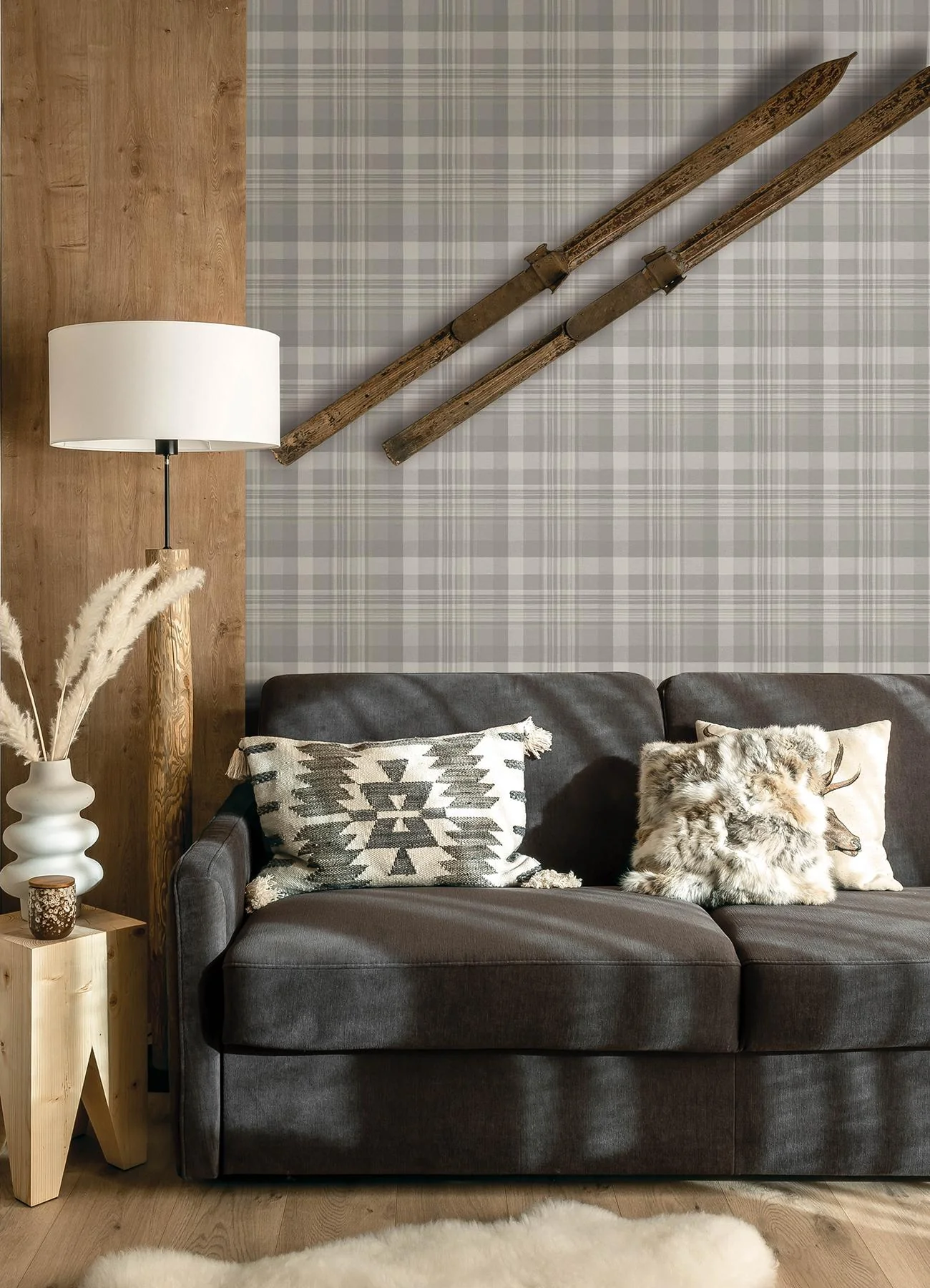 York Dutton Plaid Grey Wallpaper - Image 7