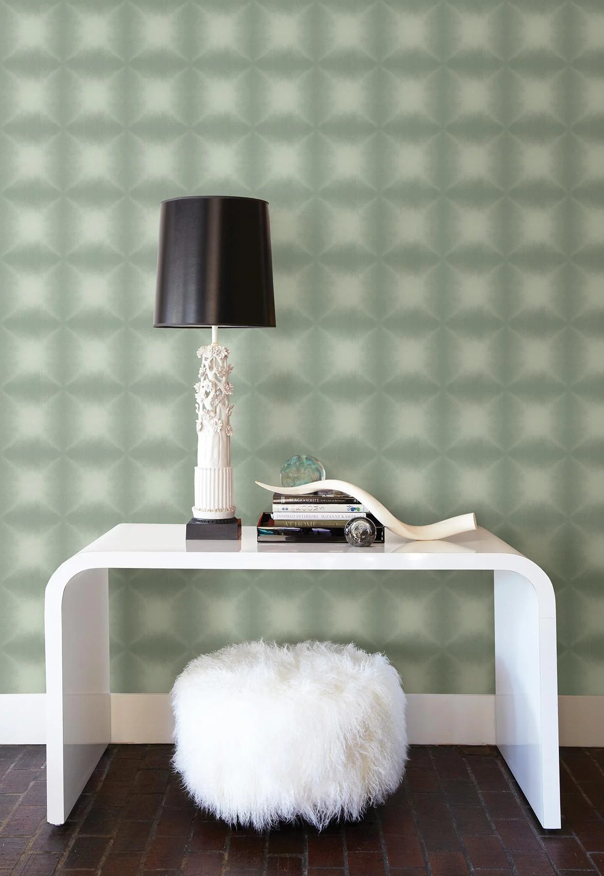 York Echo Sage Geometric Wallpaper - Image 2