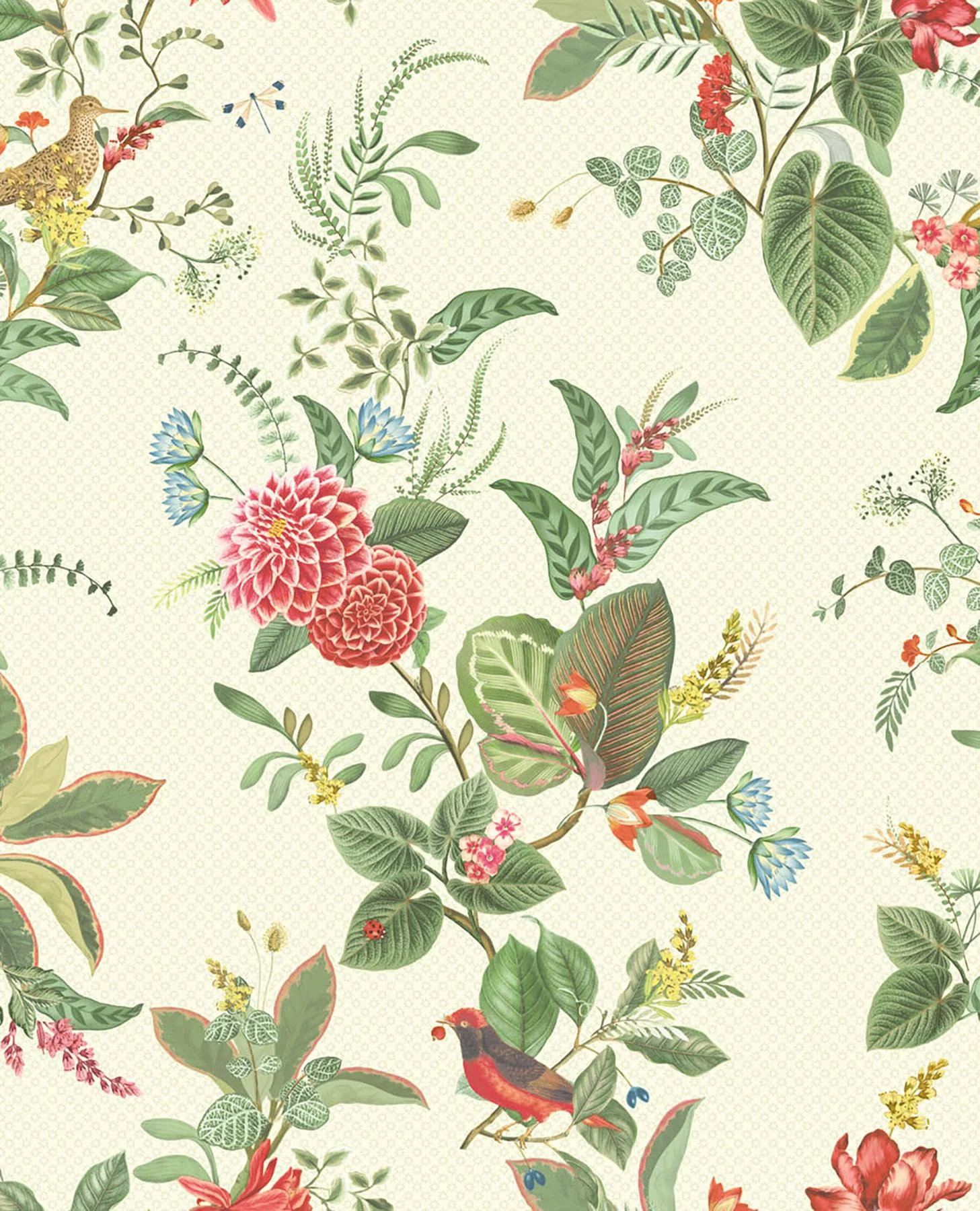 York Floris Mint Woodland Floral Wallpaper