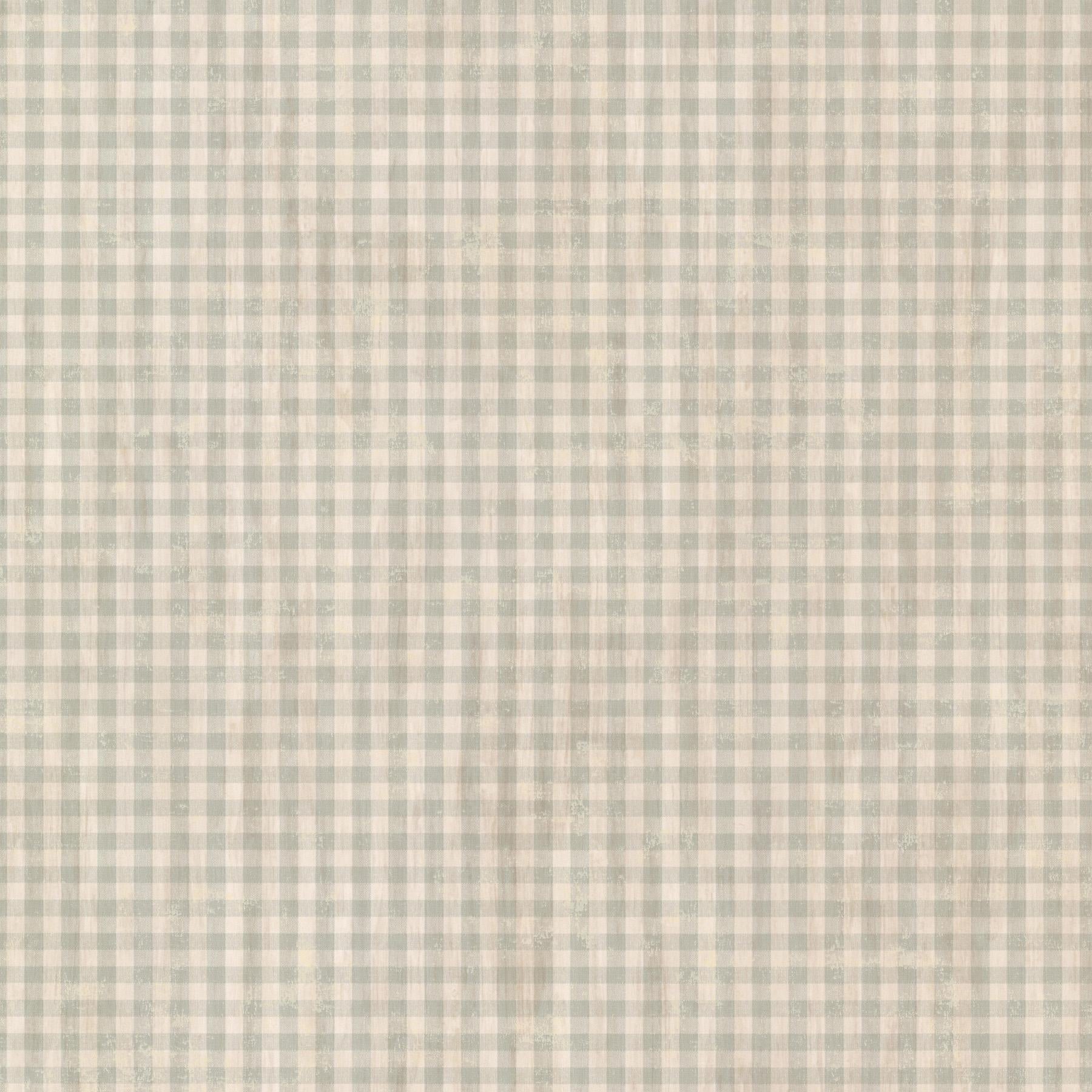 York Greer Aqua Gingham Check Wallpaper