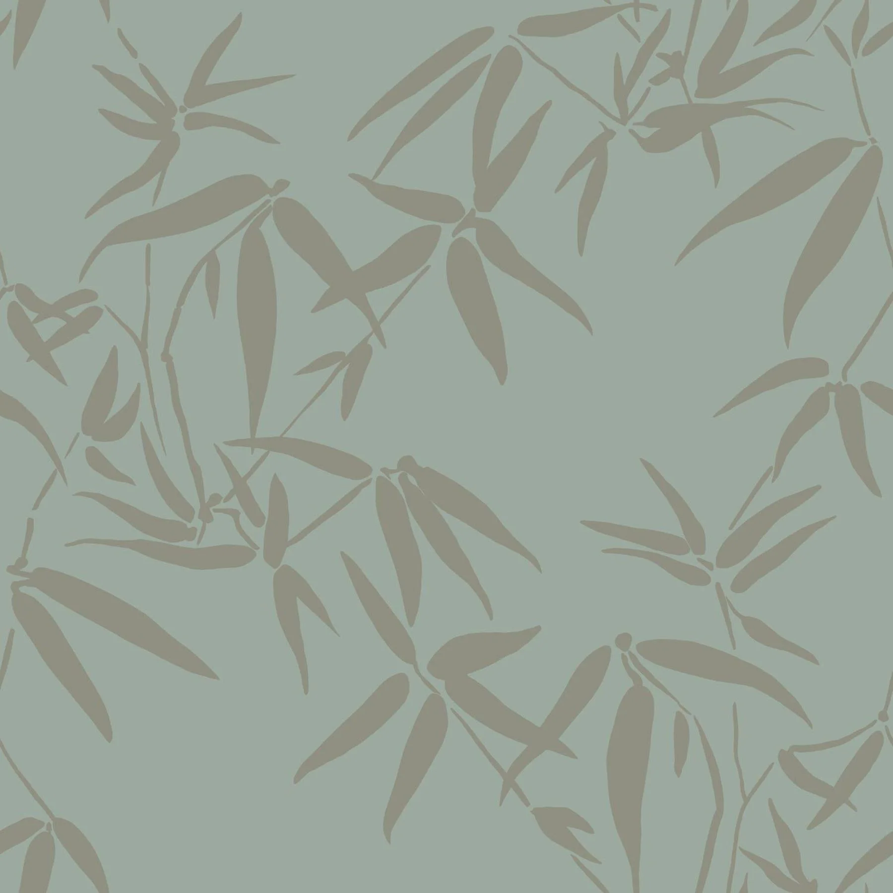 York Guadua Green Bamboo Leaves Wallpaper