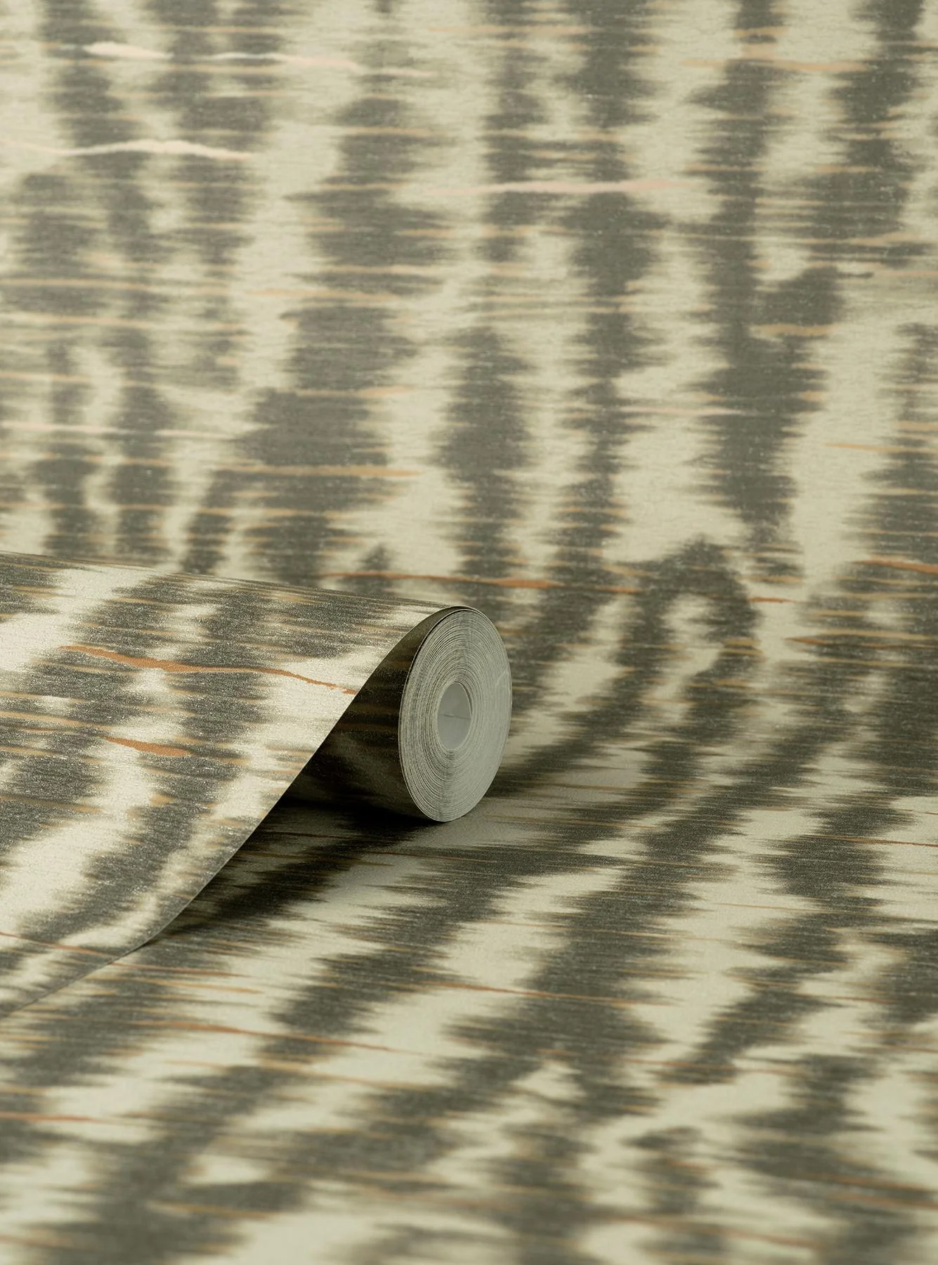 York Hartmann Brown Stripe Texture Wallpaper - Image 2