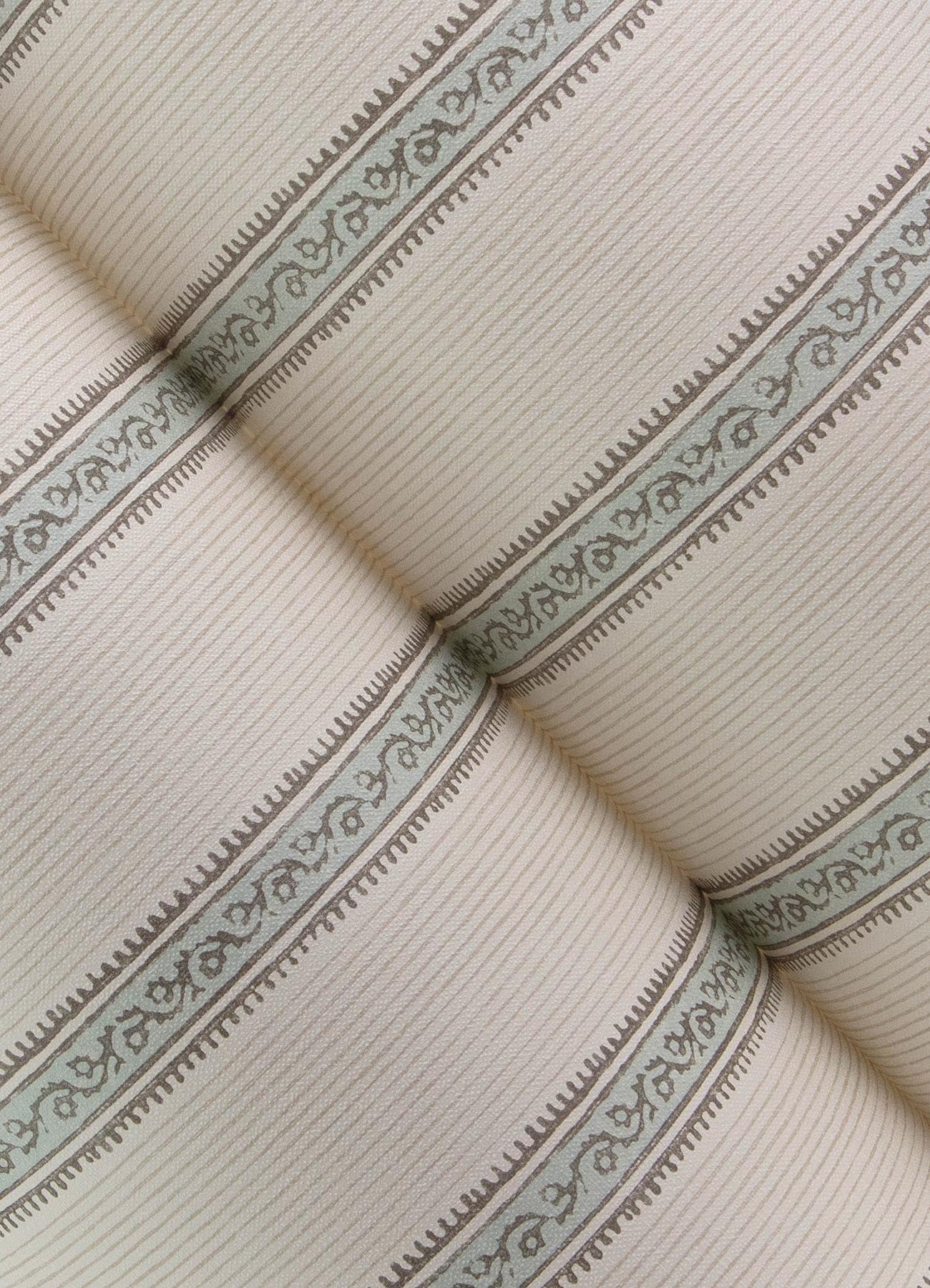 York Mandevilla Aqua Vine Stripe Wallpaper - Image 2