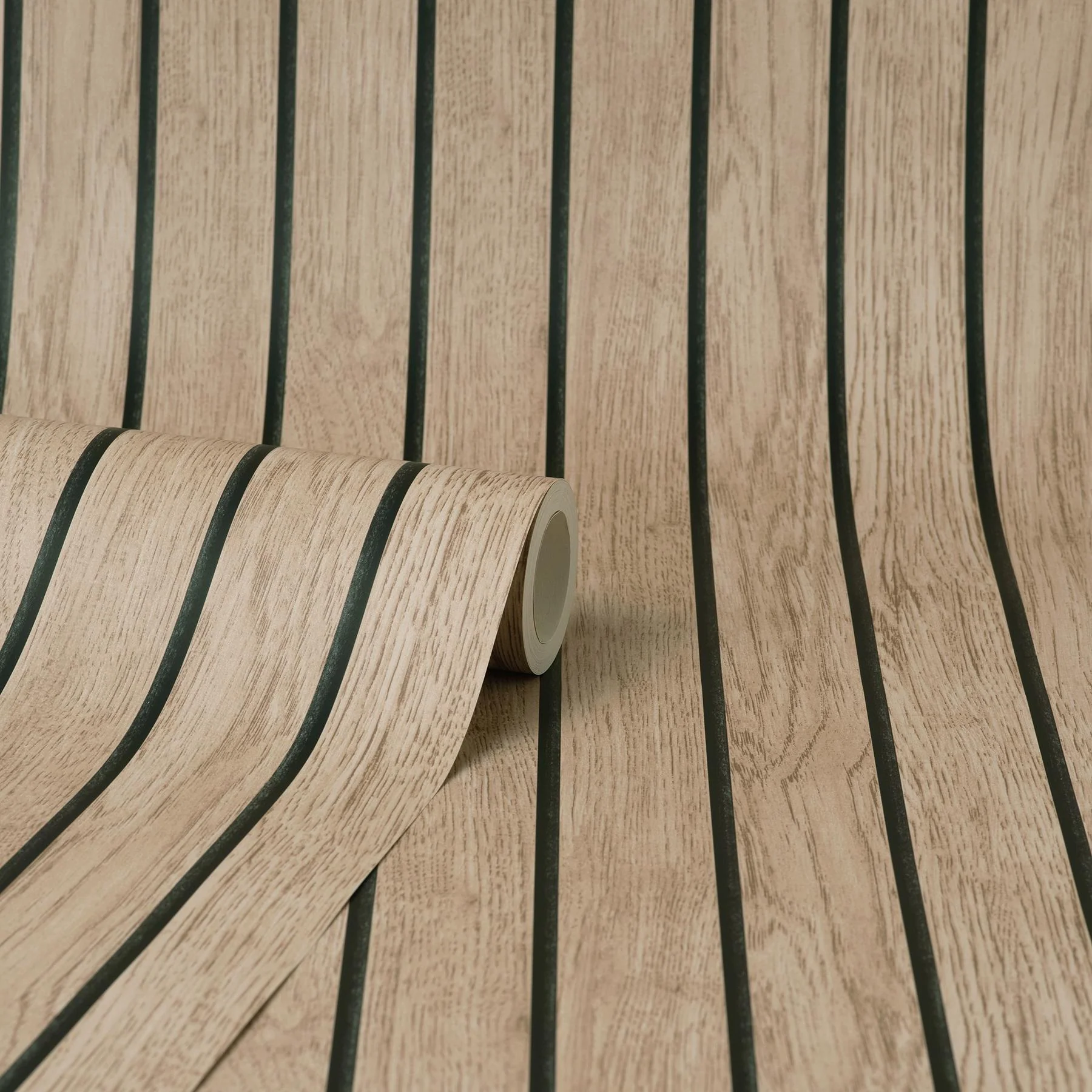 York Manolo Light Brown Wooden Slat Wallpaper - Image 3
