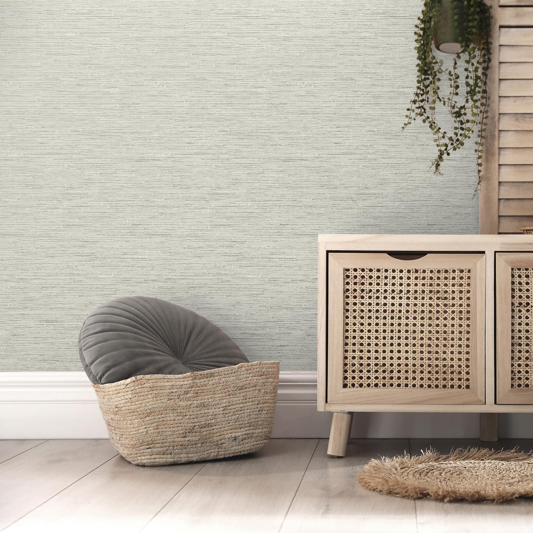 York Mephi Natural Grasscloth Wallpaper - Image 5