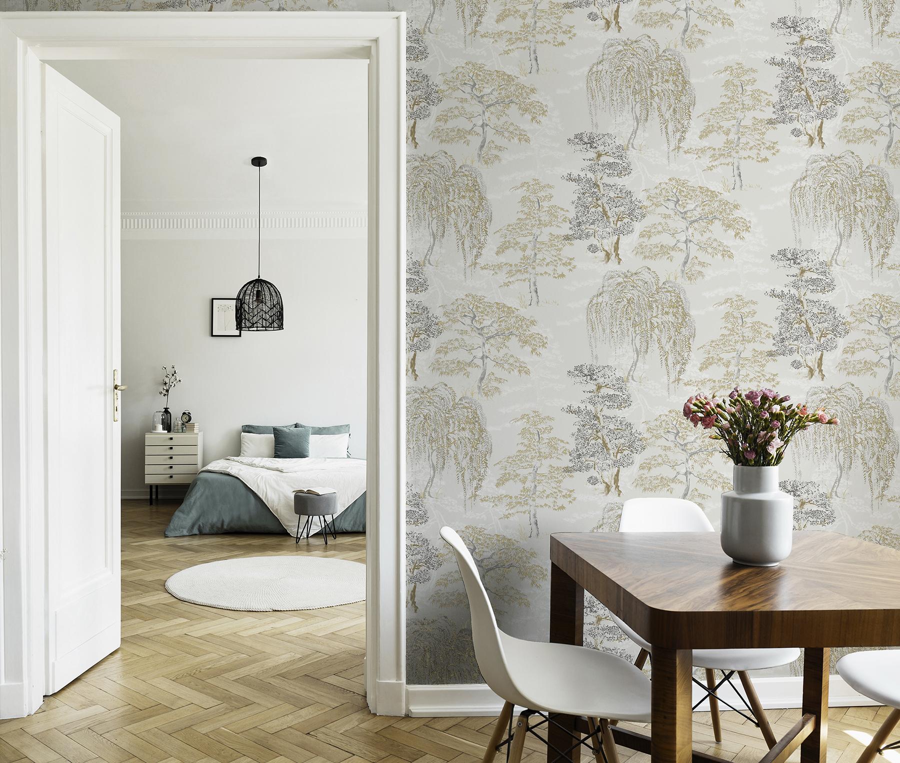 York Midori Neutral Trees Wallpaper - Image 3