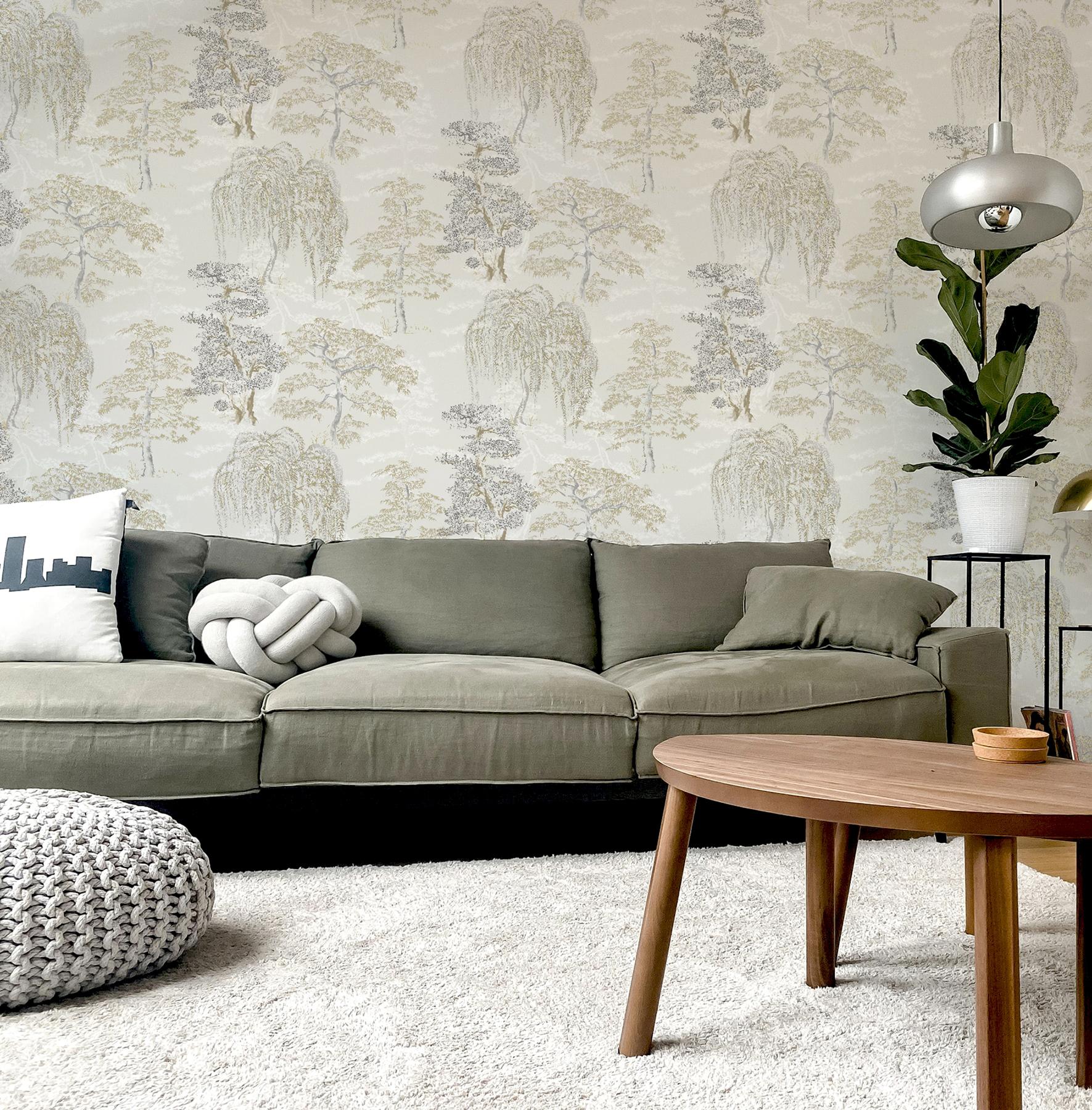 York Midori Neutral Trees Wallpaper - Image 4