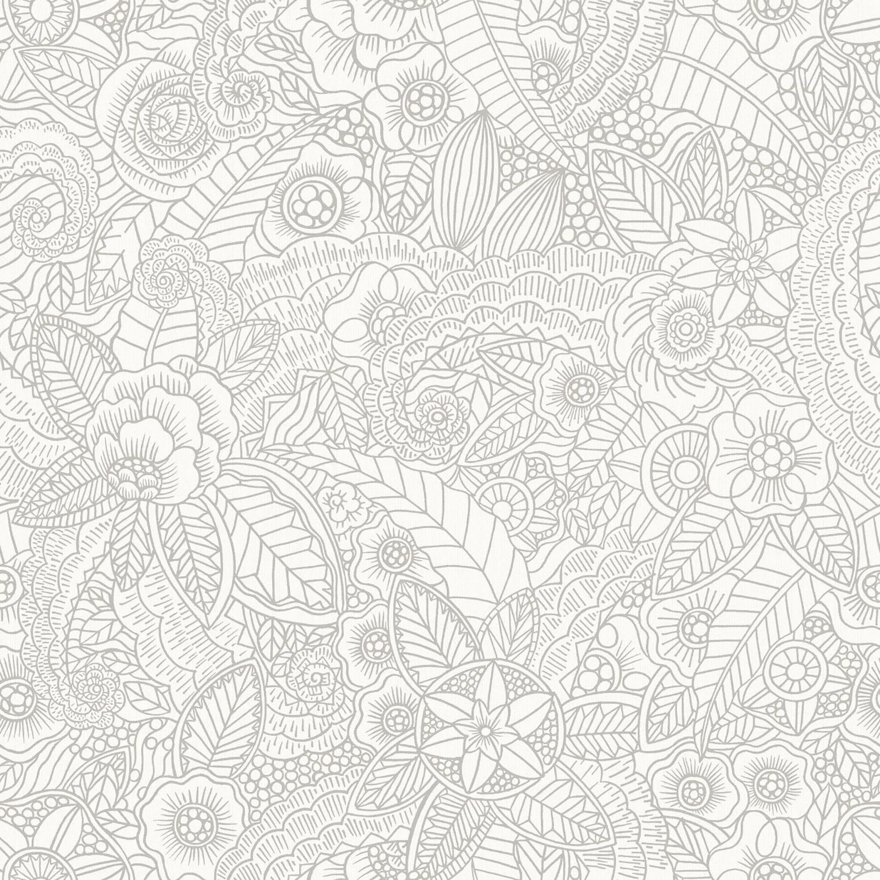 York Schunard Off-White Floral Wallpaper
