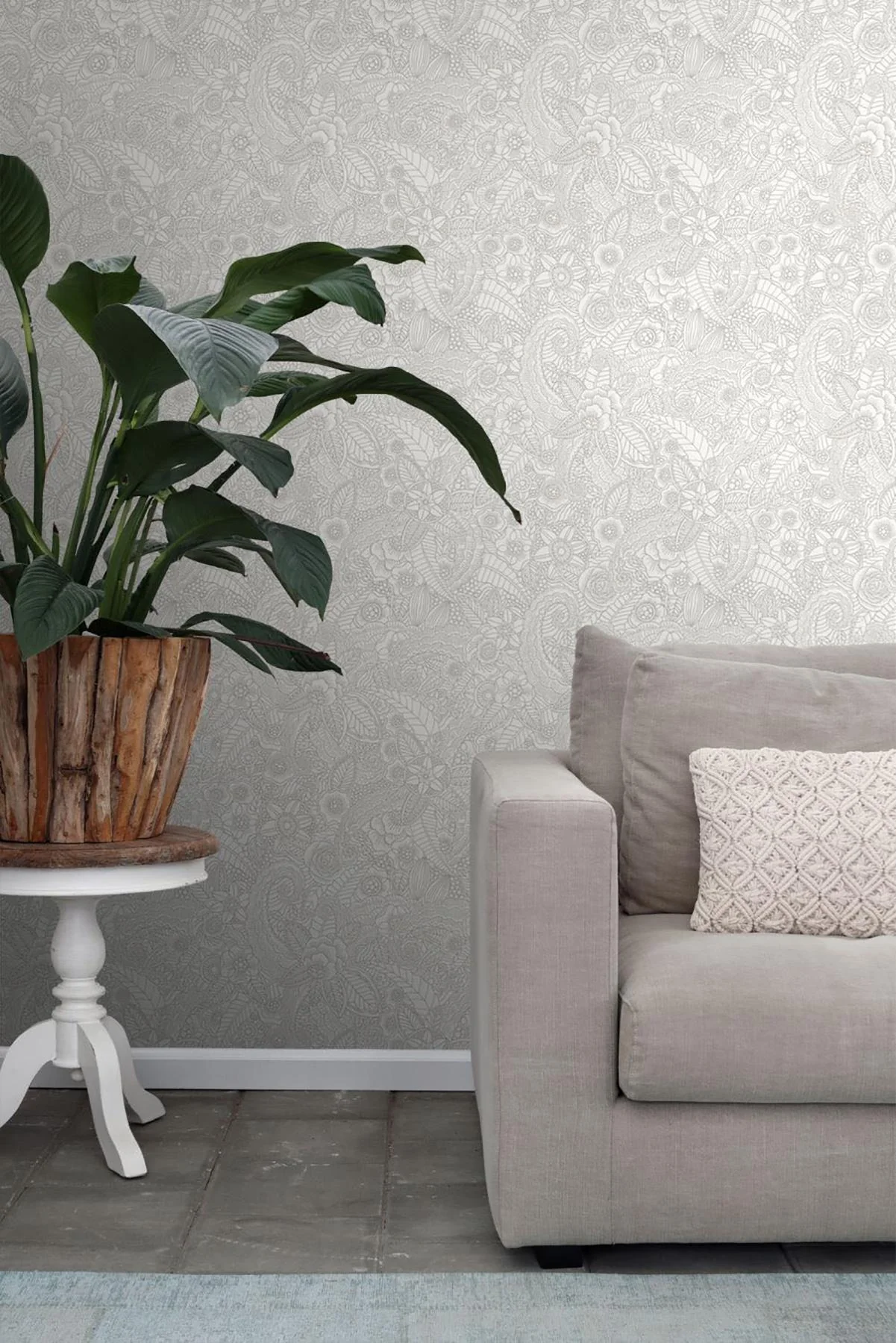 York Schunard Off-White Floral Wallpaper - Image 6
