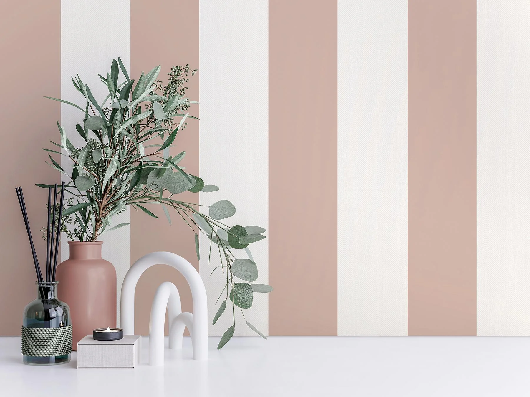 York Tavish Light Pink Stripe Wallpaper - Image 6