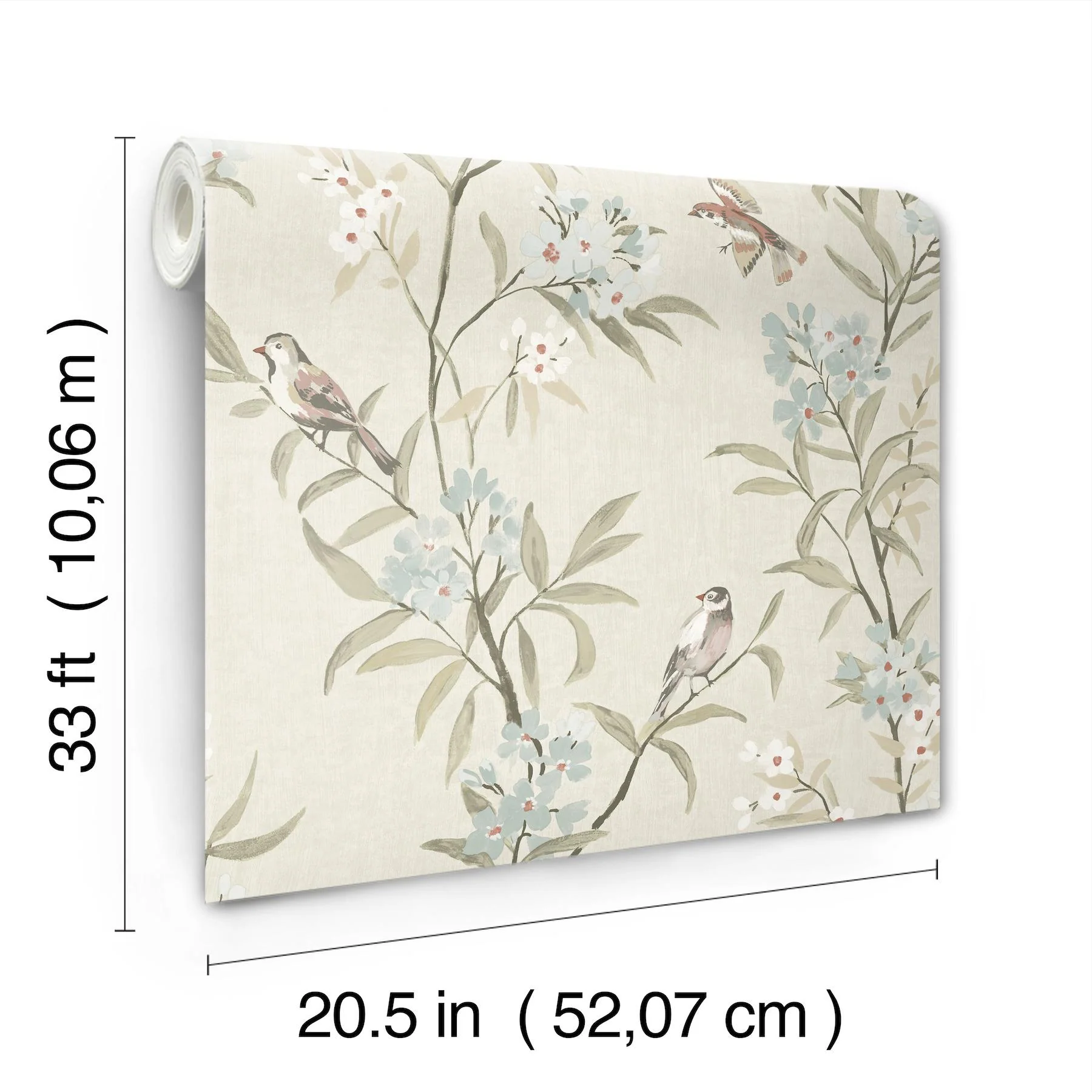 York Tea Olive Beige Finch Frolic Wallpaper - Image 6