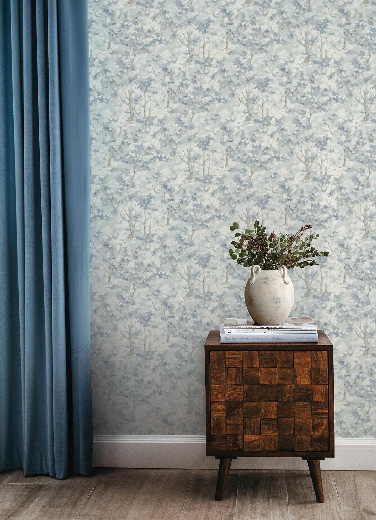 York Thicket Blue Forest Wallpaper - Image 5