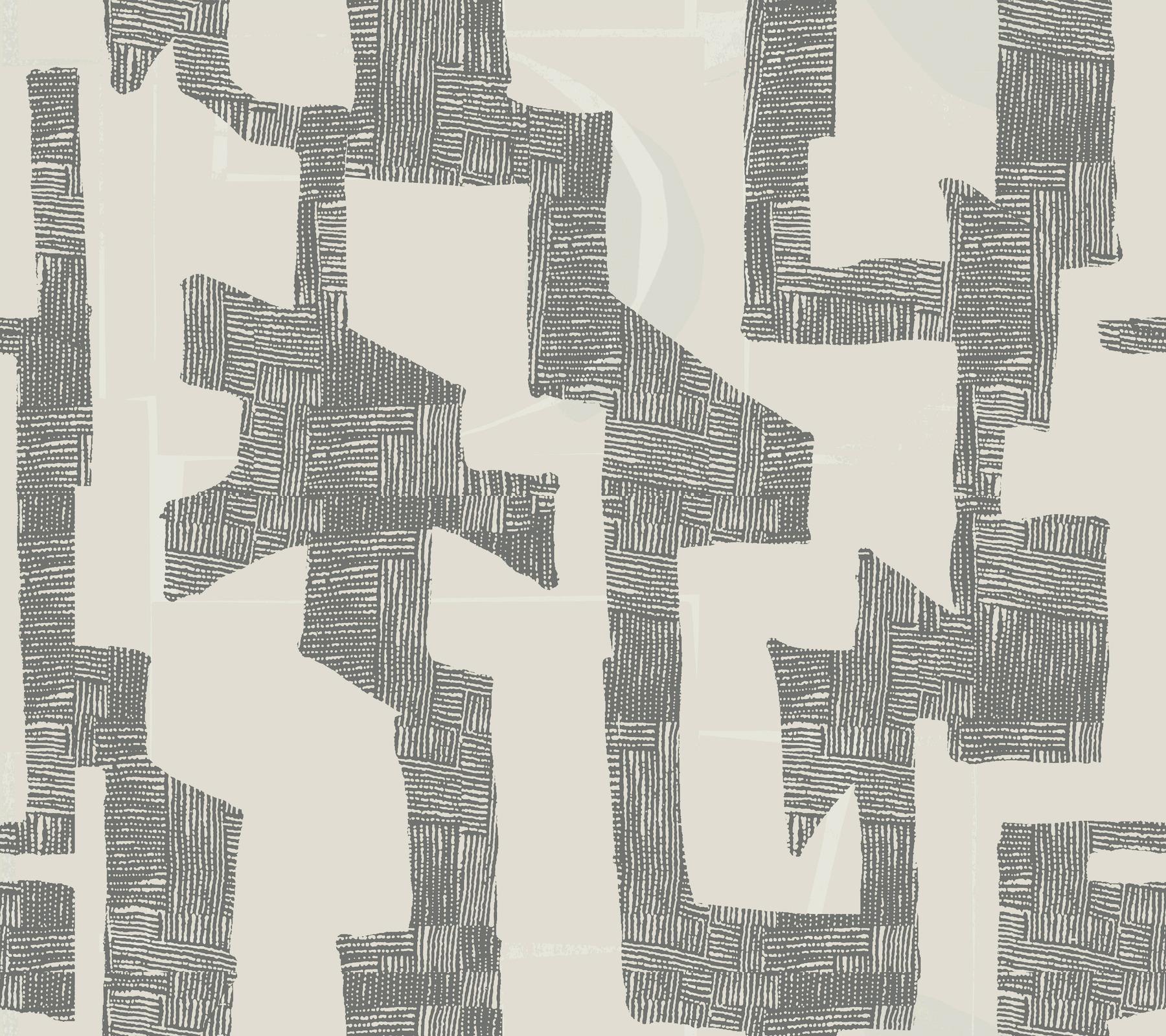 York Tribe Black & Taupe Premium Peel + Stick Wallpaper