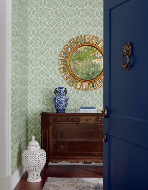 York Wallcoverings Boxwood Garden Green Wallpaper - Image 2