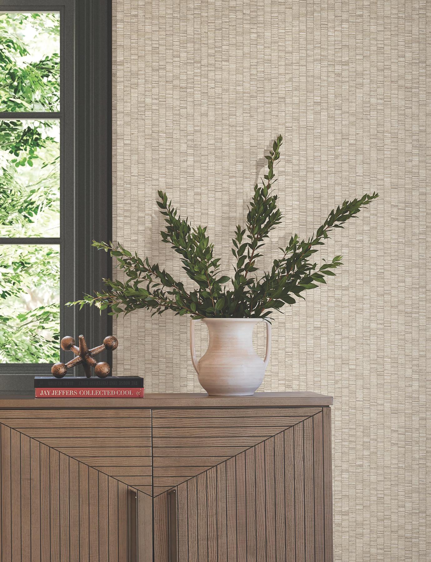 York Wallcoverings Lemuria Beige Wallpaper - Image 3