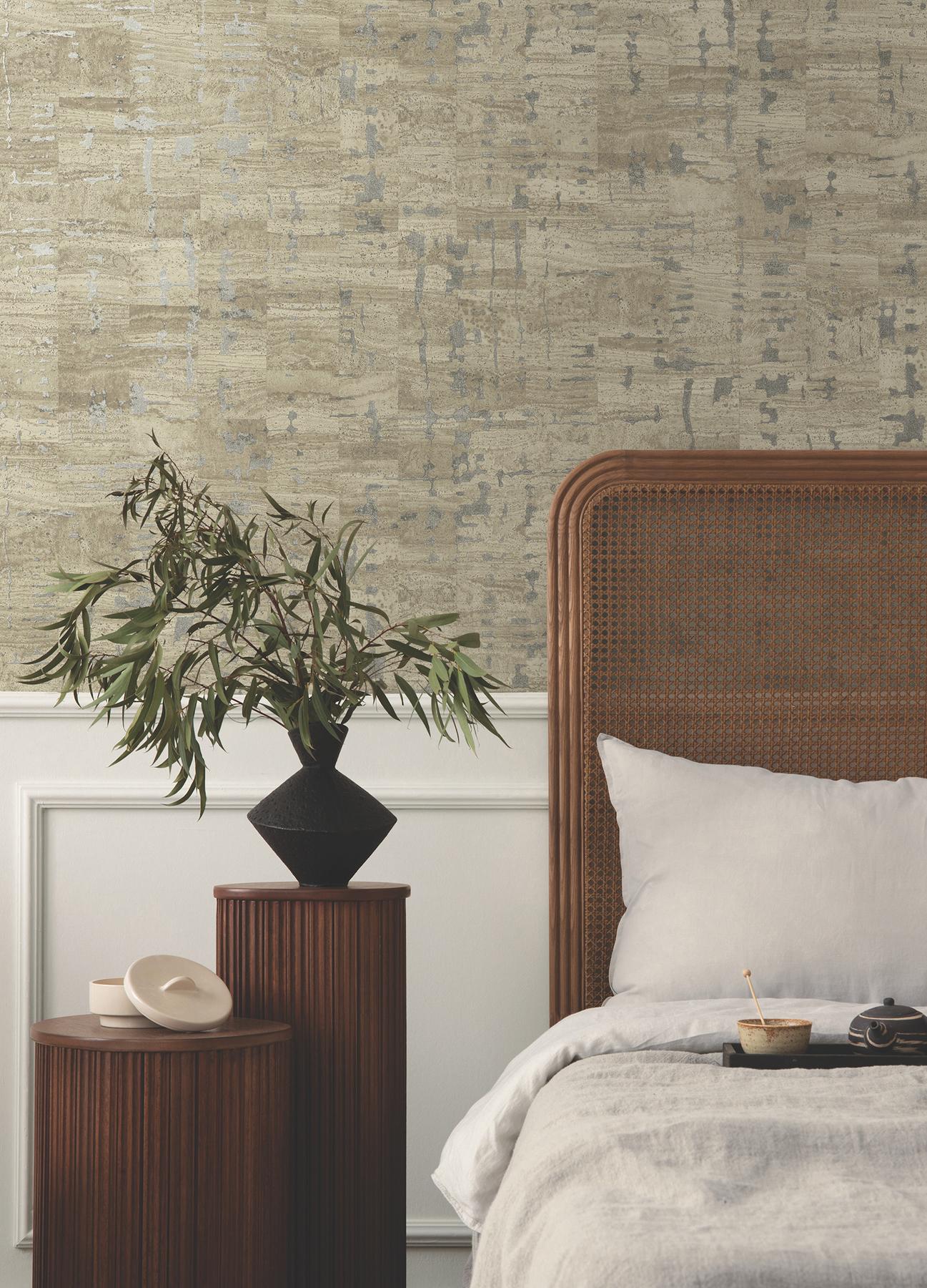 York Wallcoverings Pop The Cork Taupe Wallpaper - Image 2