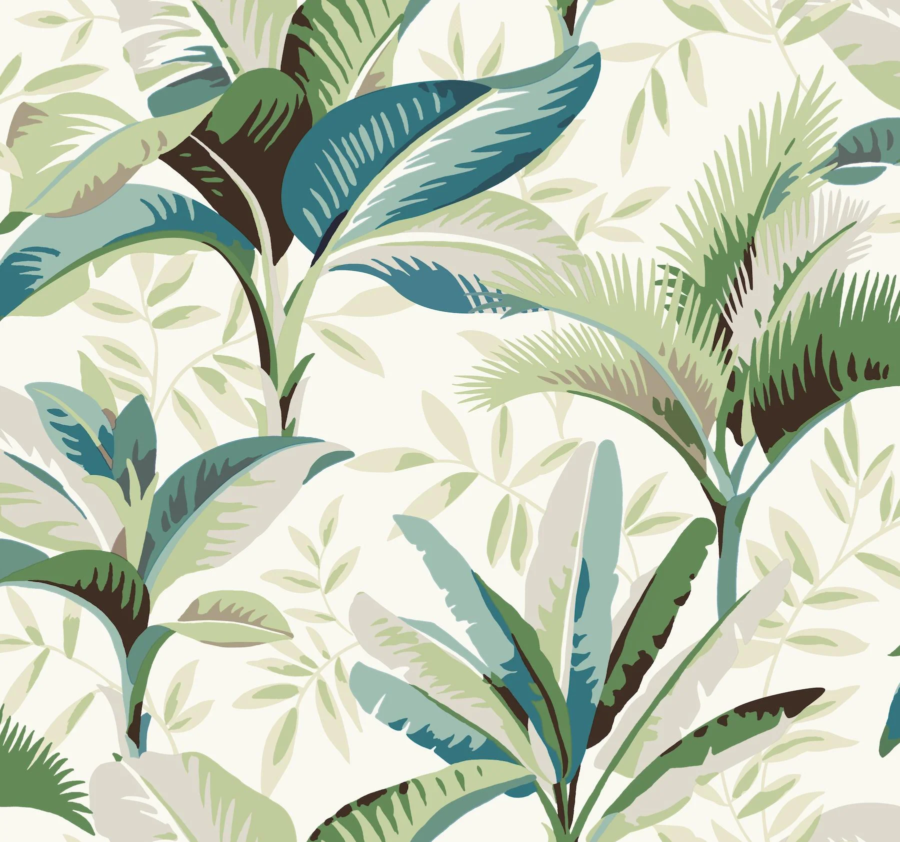 York Wallcoverings Summerhouse Peacock Wallpaper - Image 3