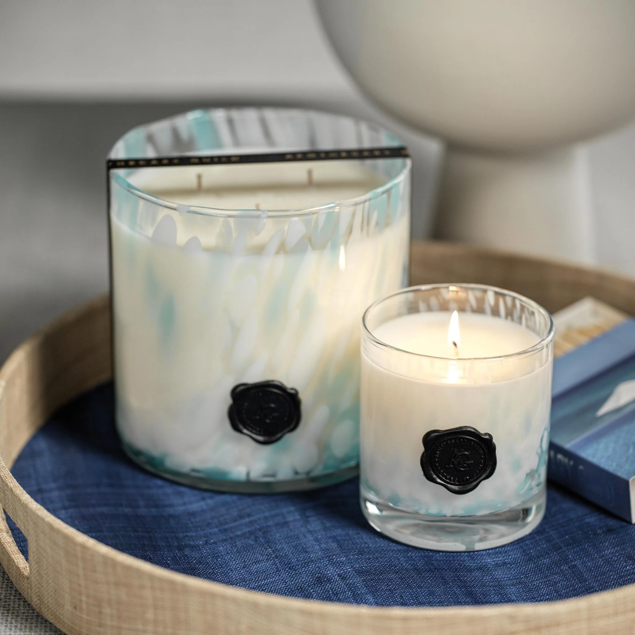 Zodax Ag Opal Glass Candle Jar In Gift Box, Sunset Beach - Image 2