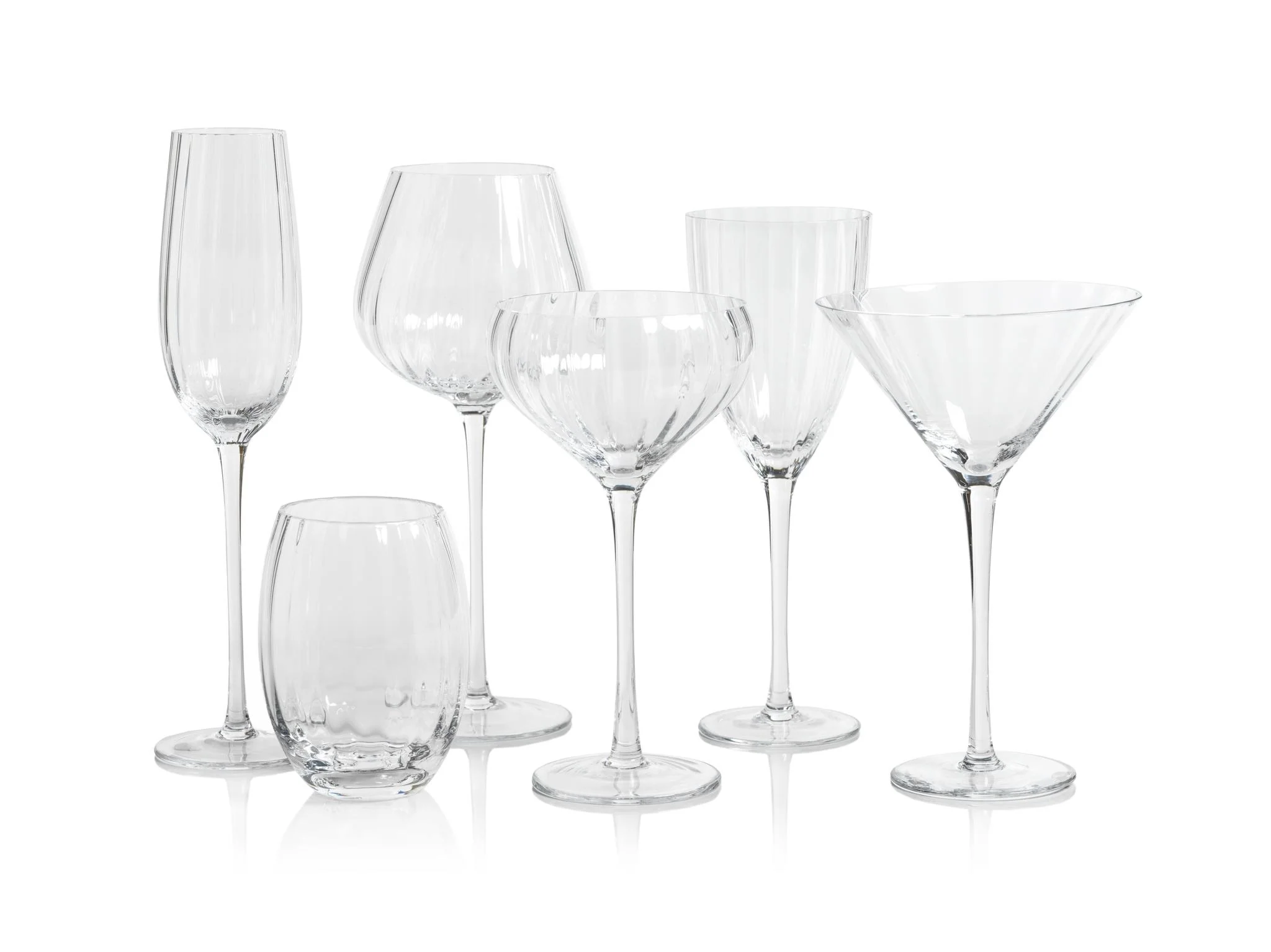 Zodax Clear Malden Optic Red Wine Glasses, Set Of 4 - Image 4