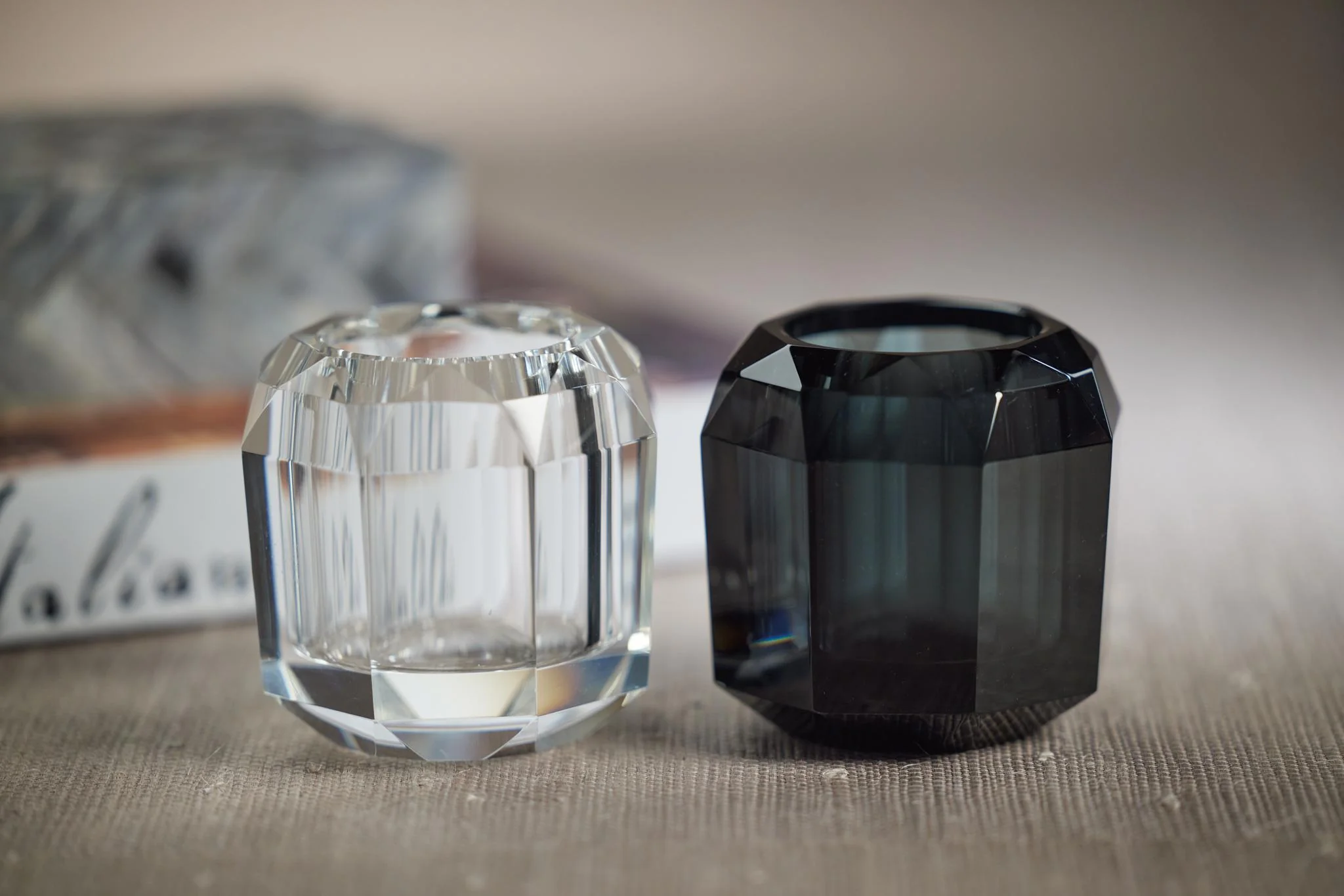 Zodax Clear Ruxley 3.25" Faceted Crystal Vase - Image 4