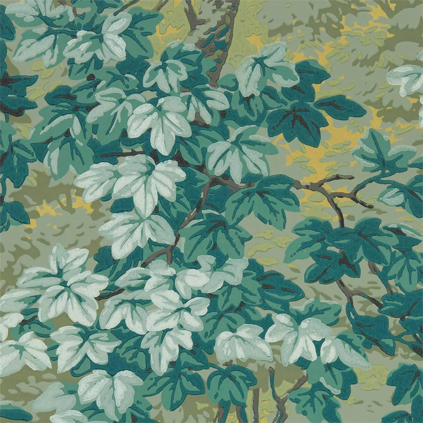 Zoffany Richmond Park Evergreen Wallpaper