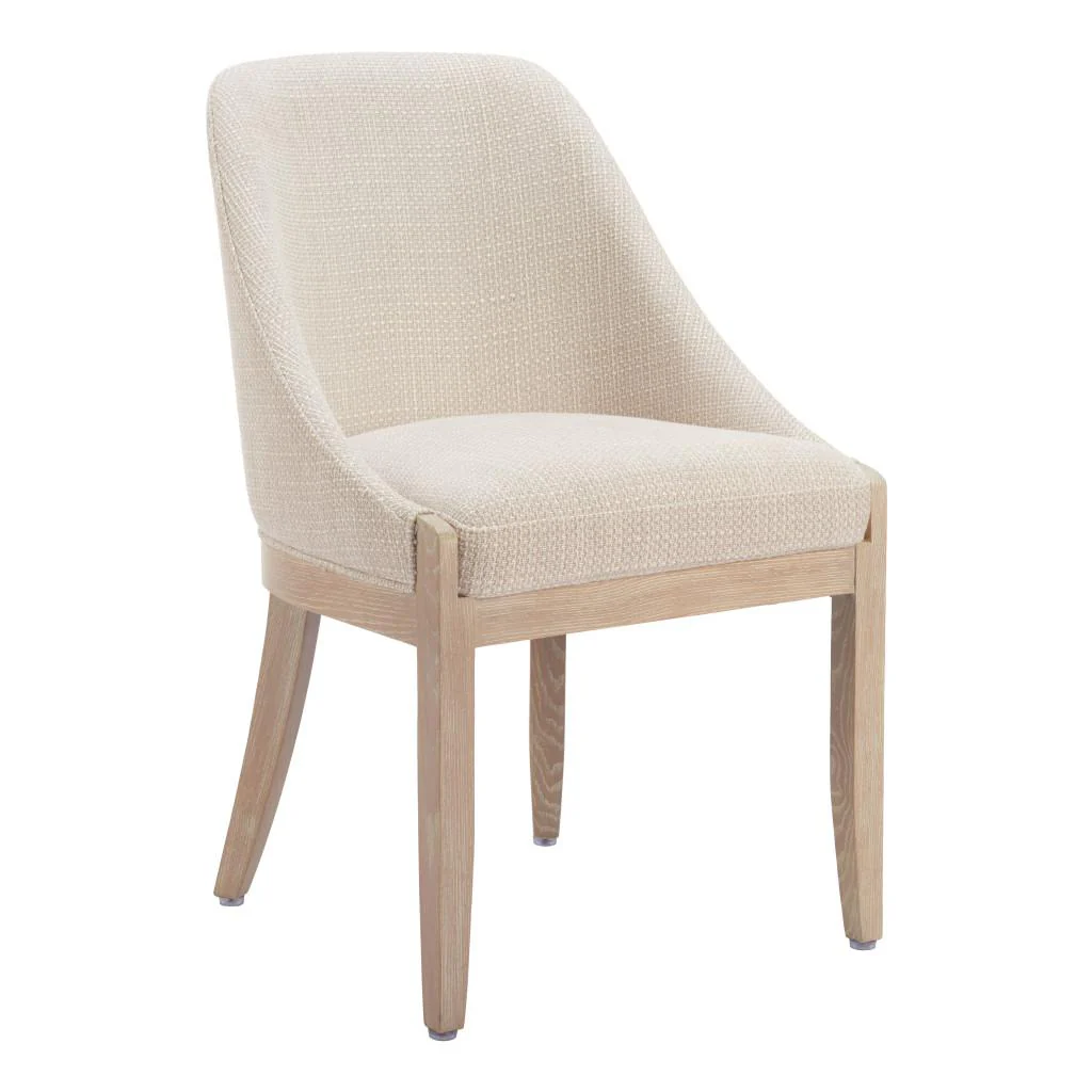 Zuo Calmo Dining Chair Beige - Image 9