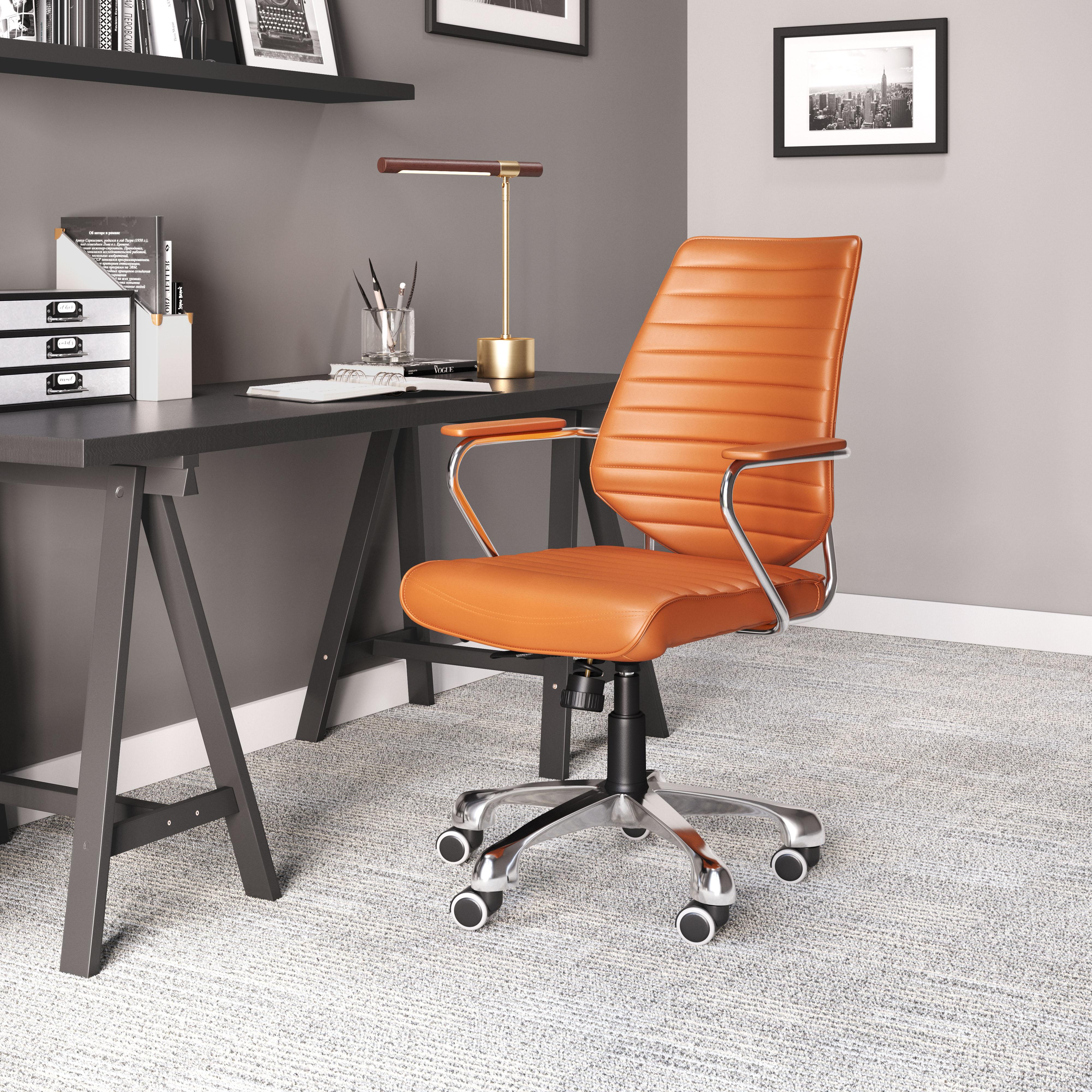 Zuo Enterprise Low Back Office Chair Terracotta - Image 8