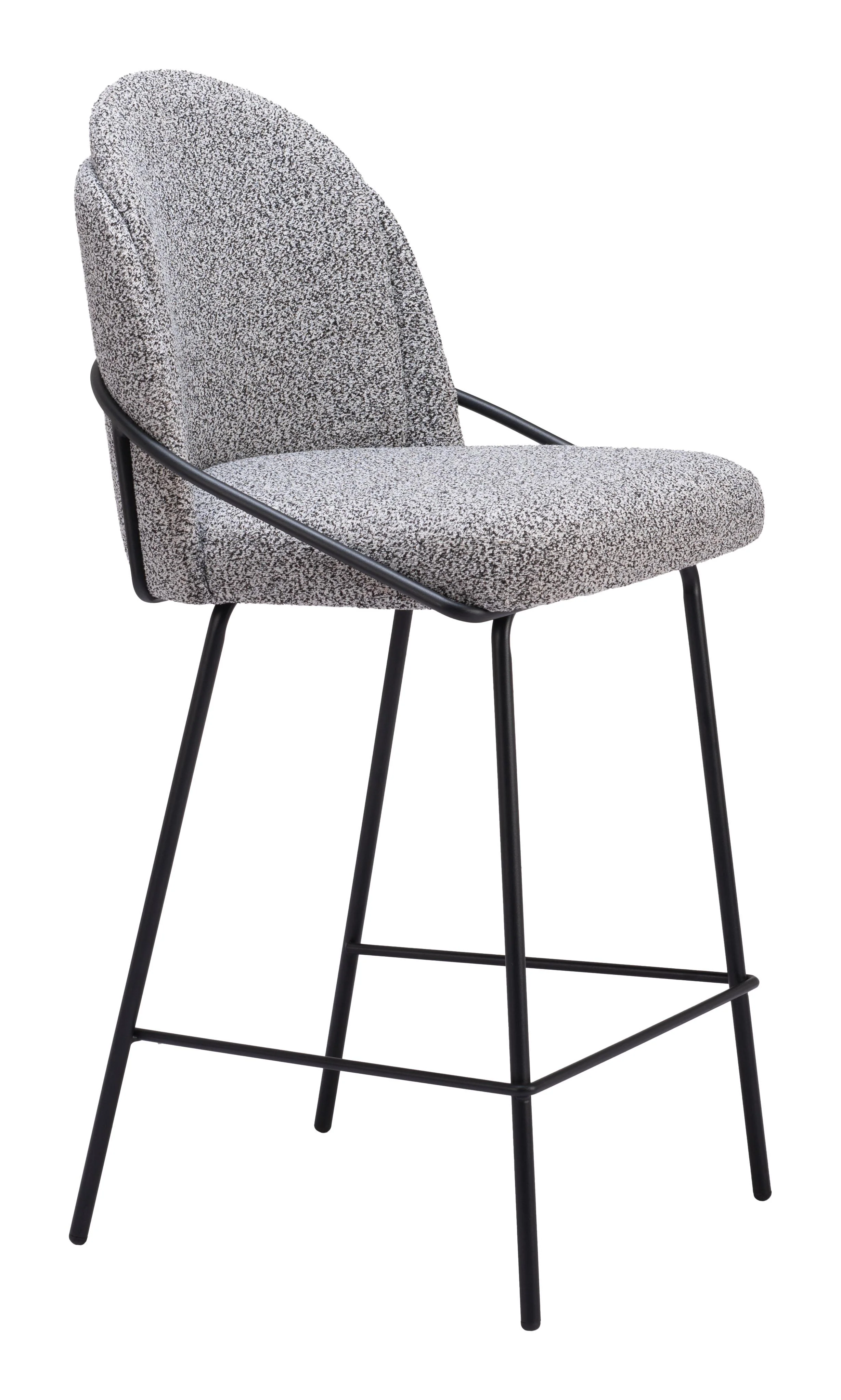 Zuo Jambi Counter Stool (Set Of 2) Black & White - Image 7