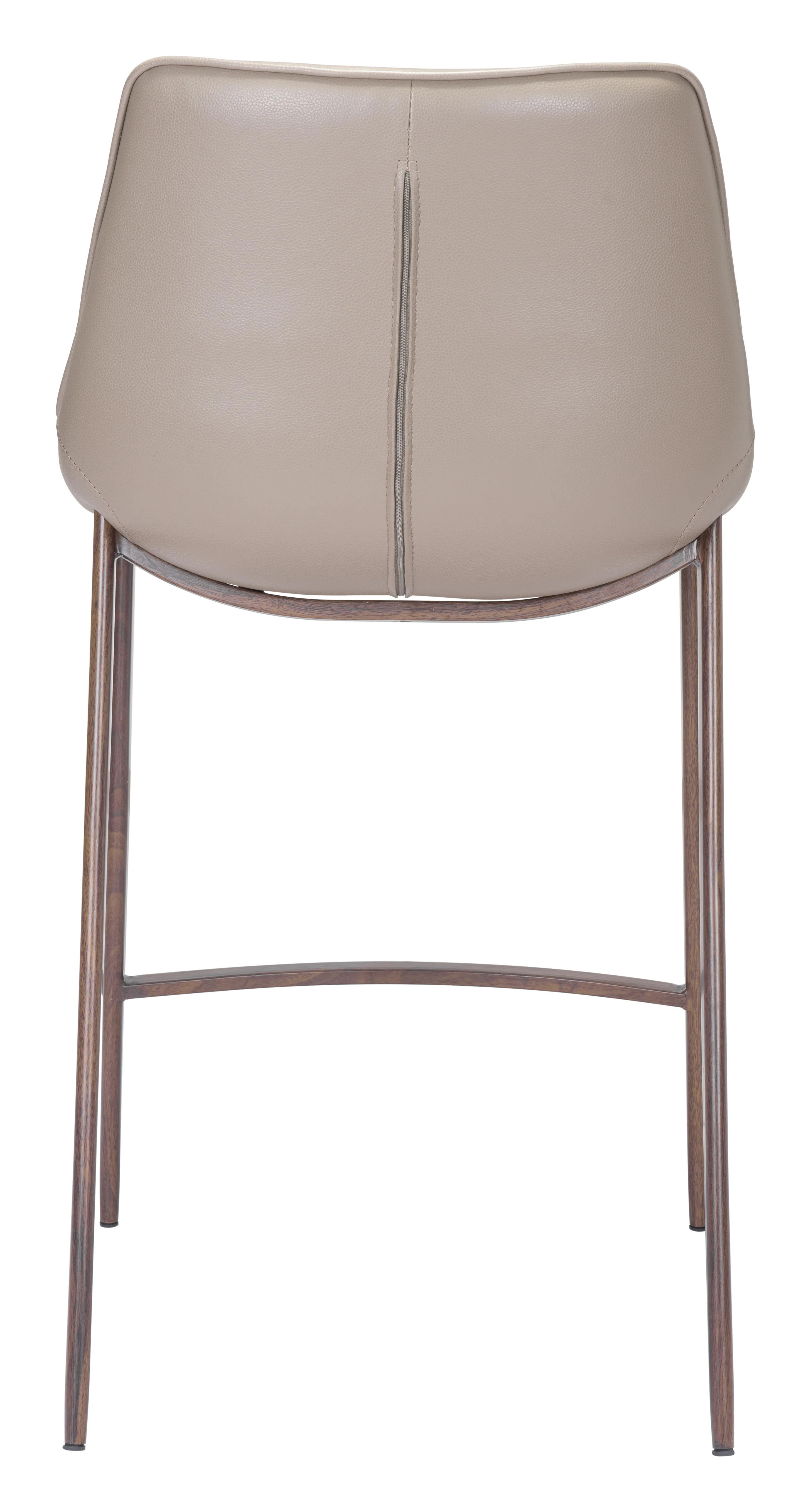 Zuo Magnus Counter Stool (Set Of 2) Brown & Walnut - Image 5
