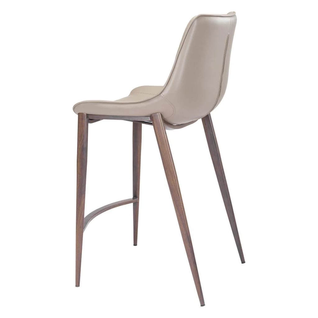Zuo Magnus Counter Stool (Set Of 2) Brown & Walnut - Image 9