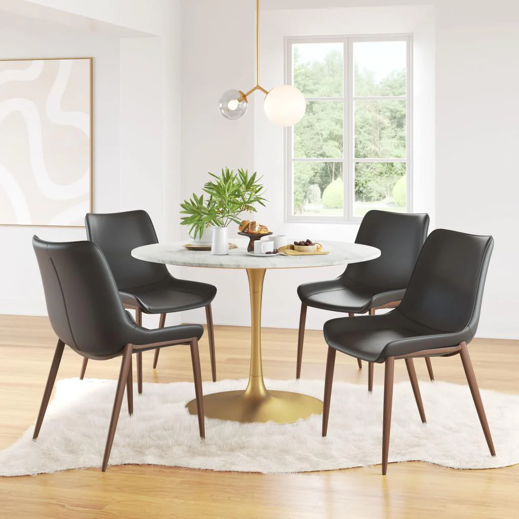 Zuo Magnus Dining Chair (Set Of 2) Black & Walnut - Image 13