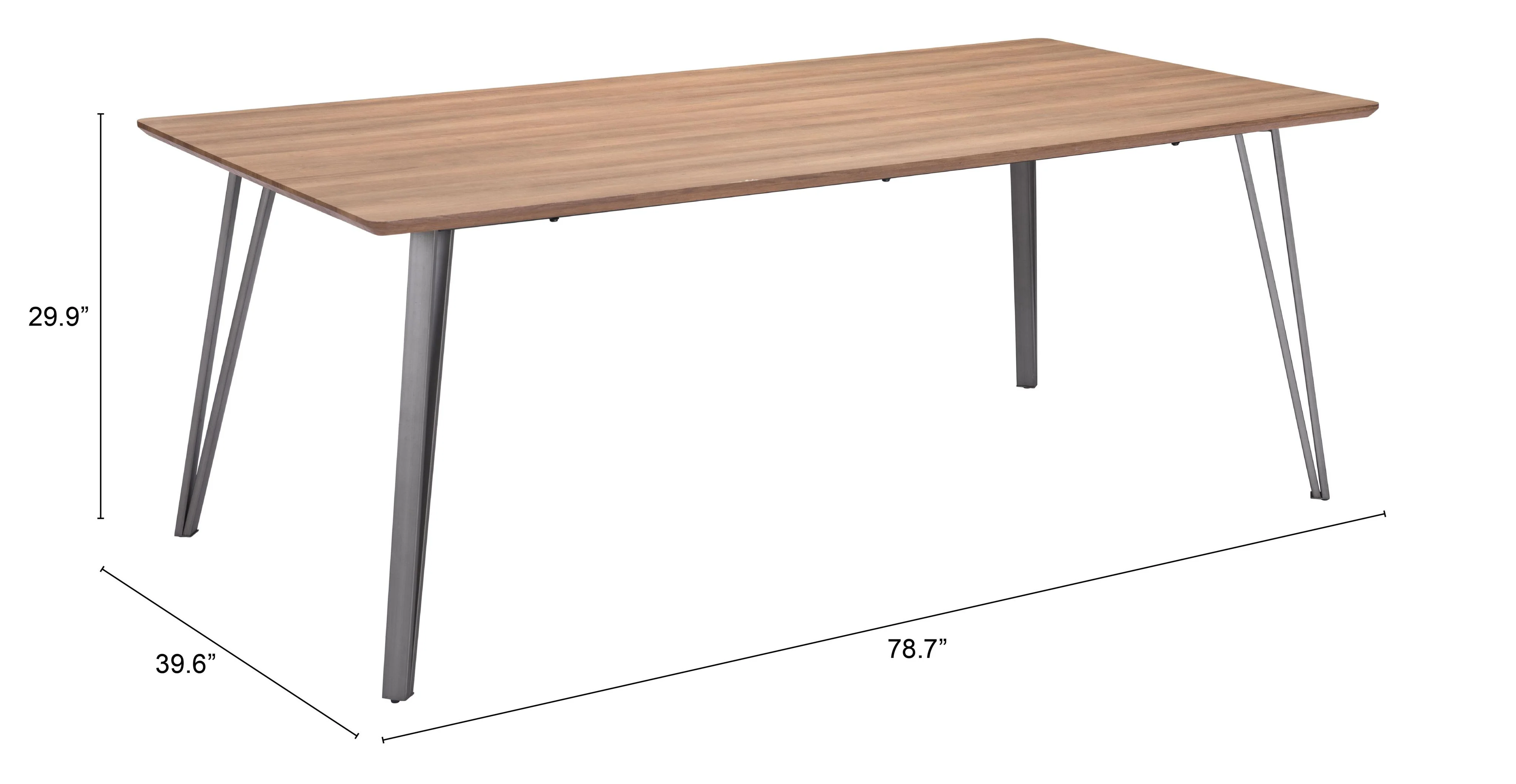 Zuo Perpignan Dining Table Brown - Image 12