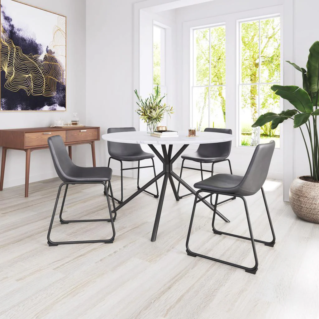 Zuo Smart Dining Chair (Set Of 2) Charcoal - Image 13